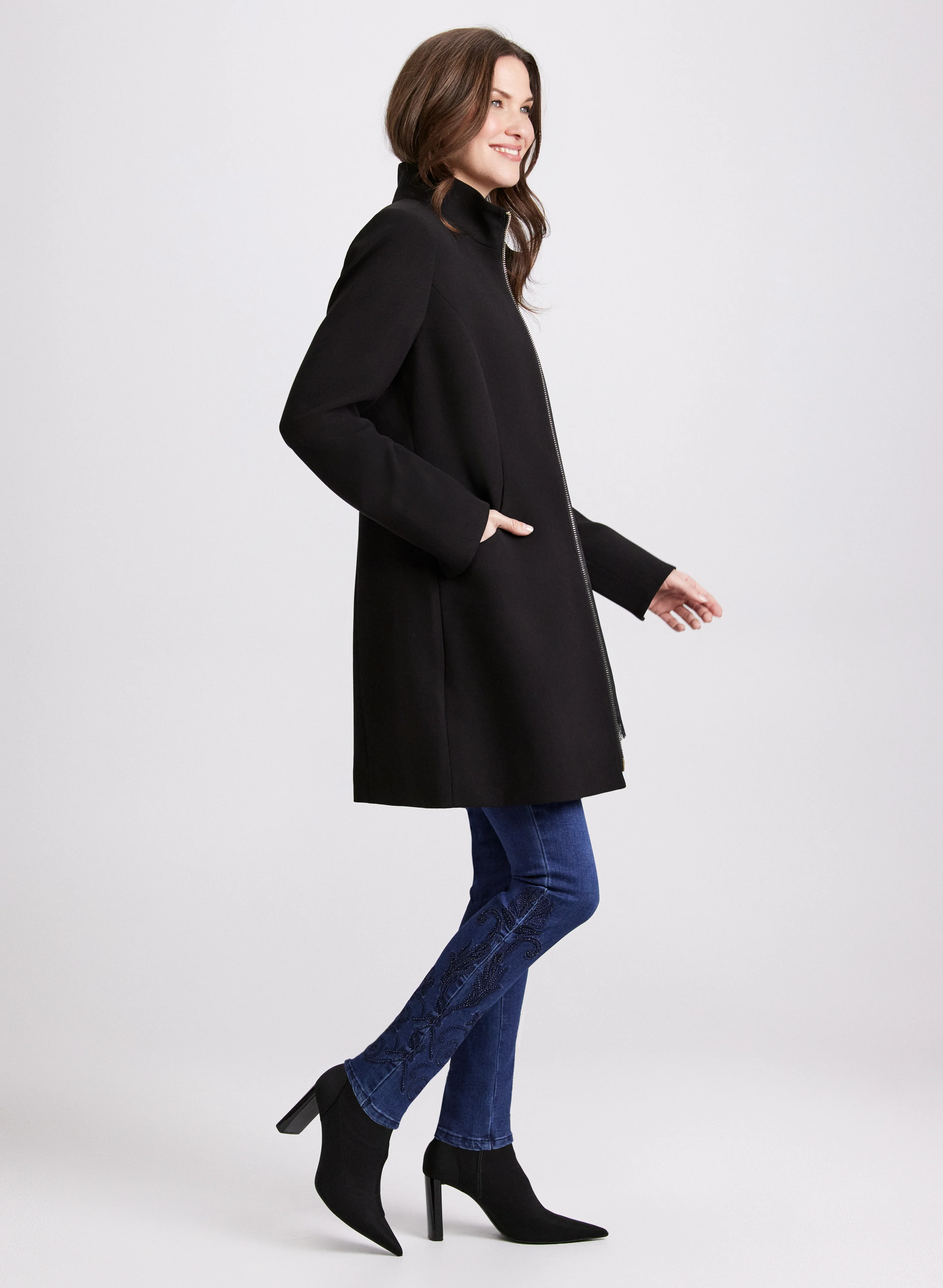 Stand Collar Coat - Image 3