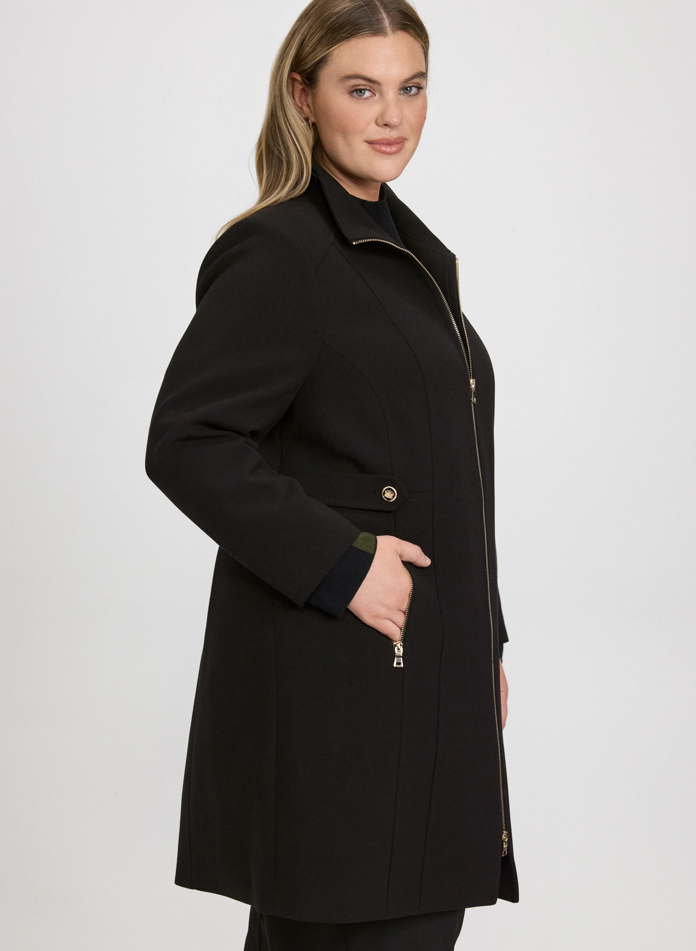 Stand Collar Coat - Image 14