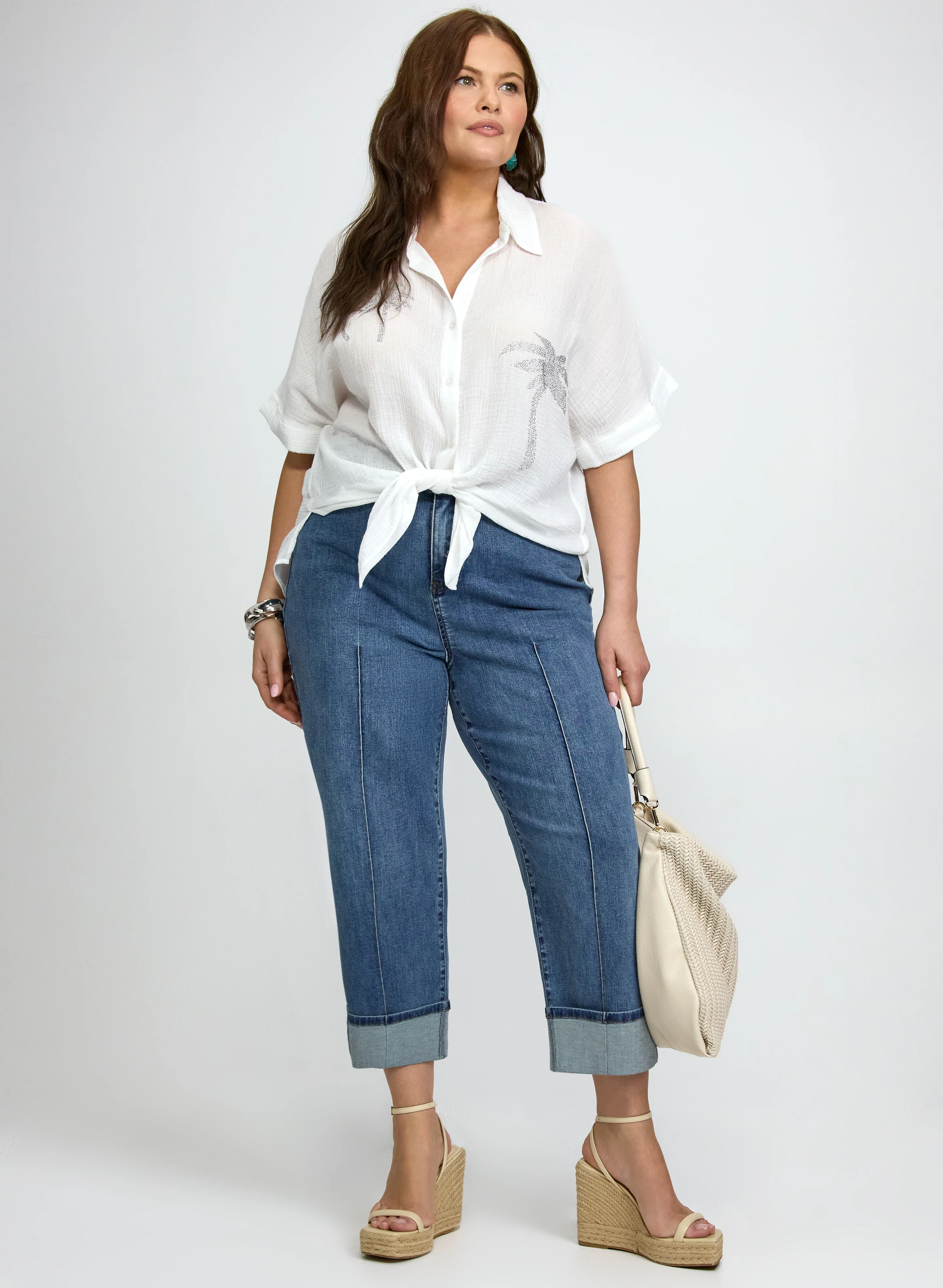 Straight-Leg Denim Capris - Image 4