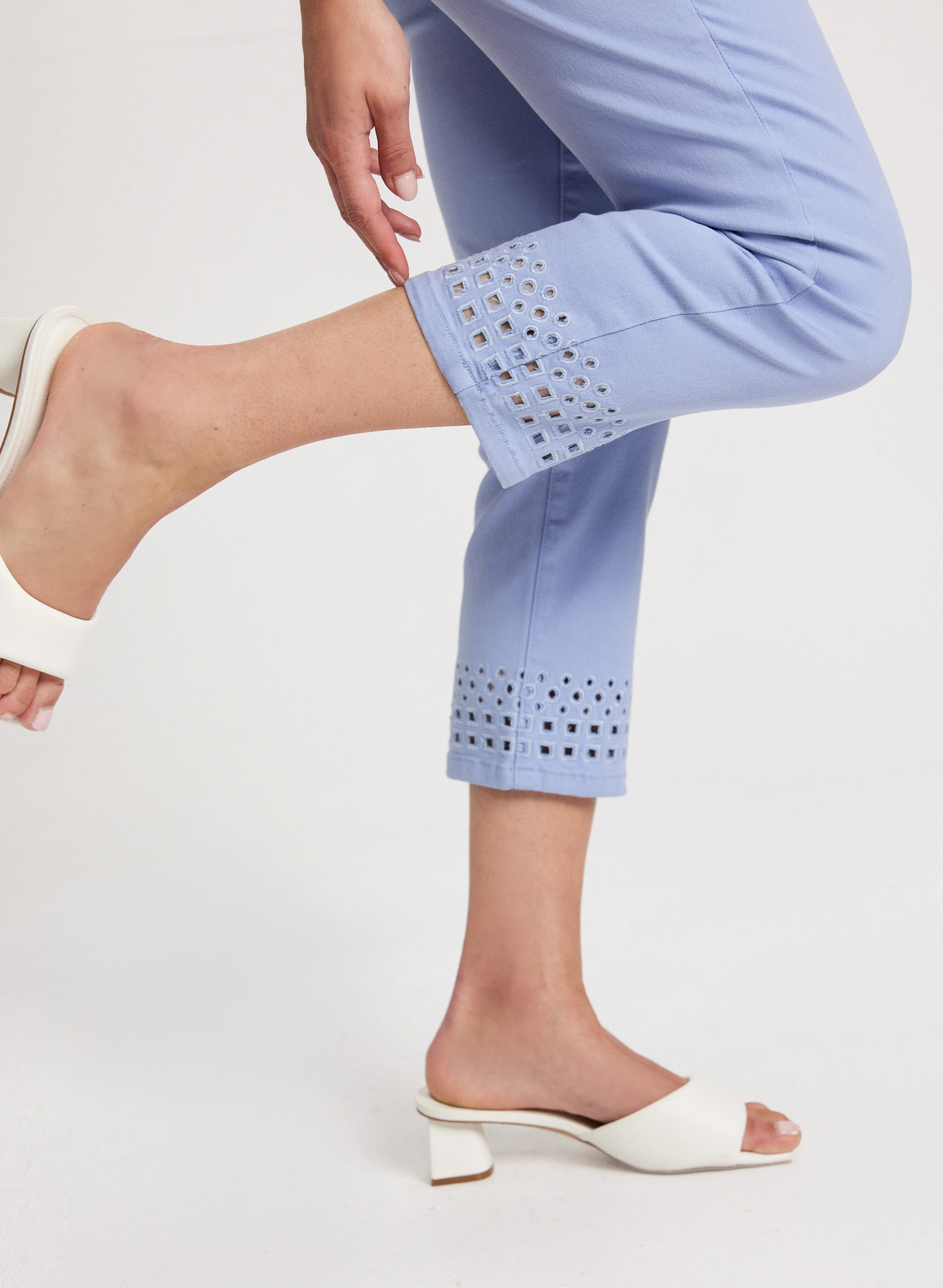 Straight Leg Denim Capris - Image 5
