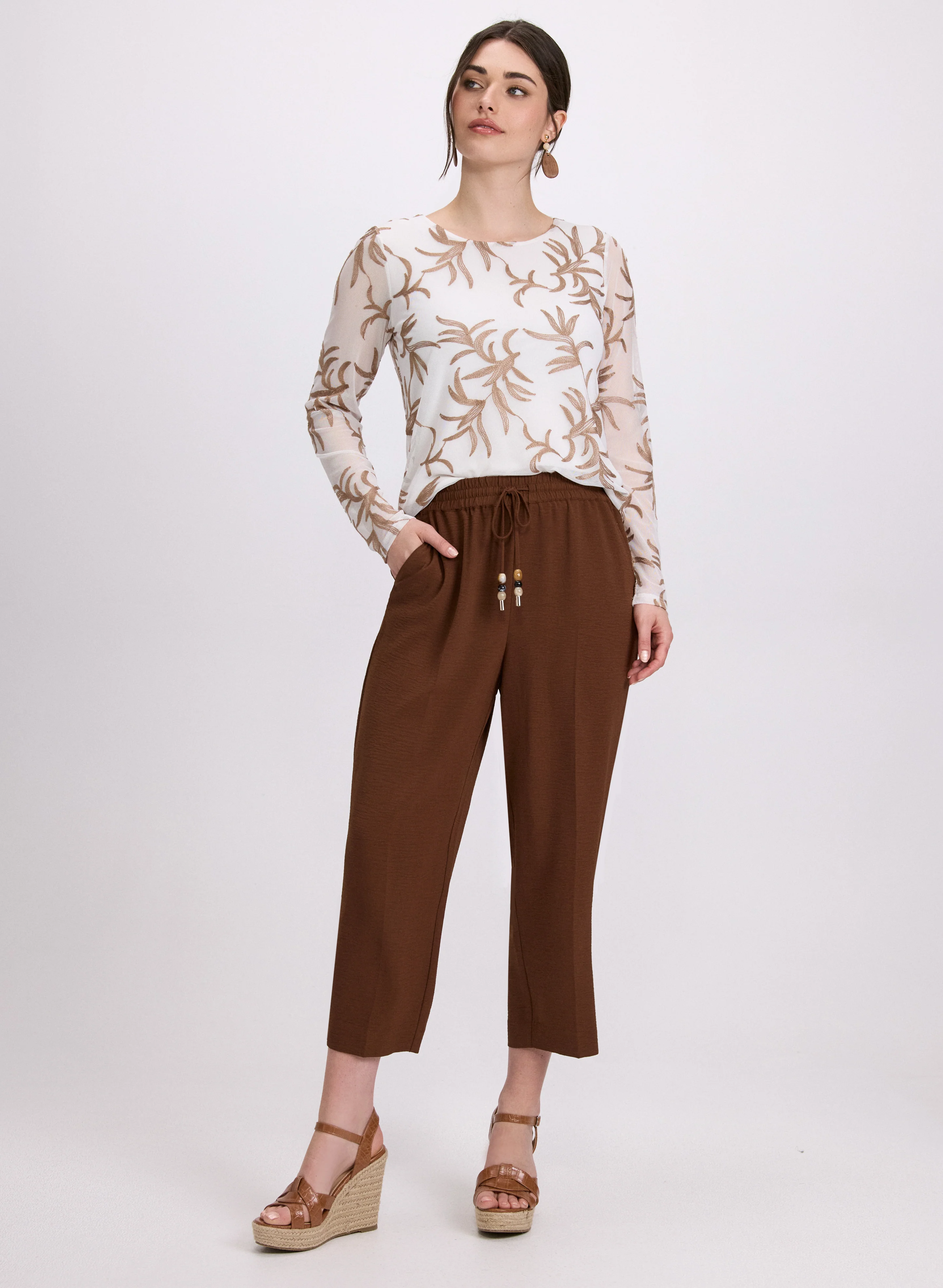 Straight-Leg Drawstring Capris - Image 3