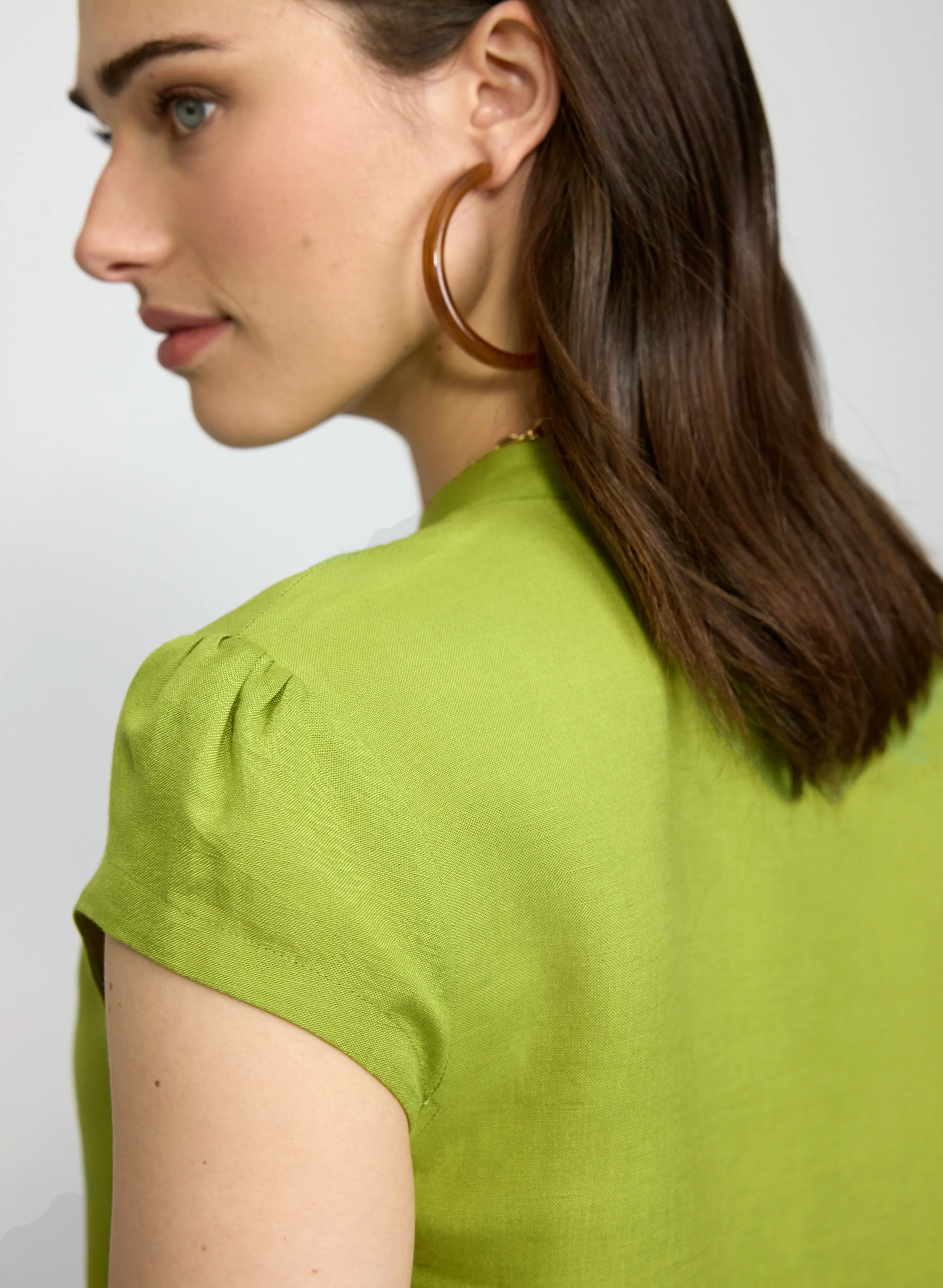 Straight Linen-Blend Dress - Image 3