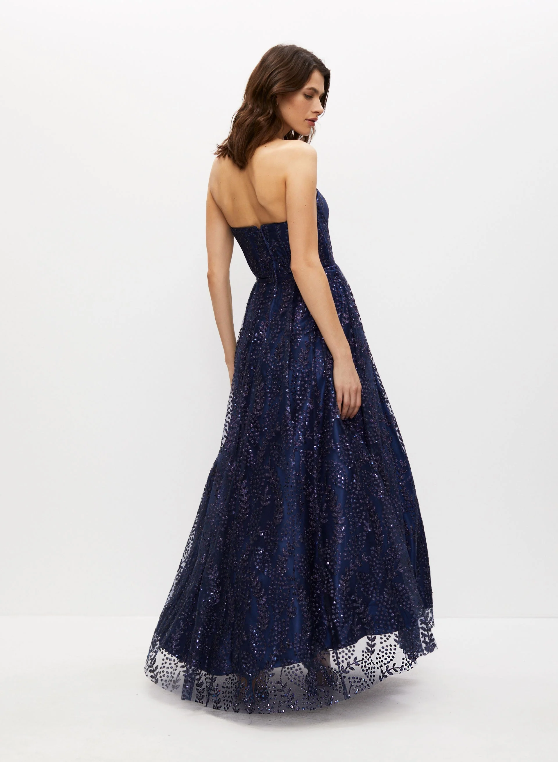Strapless Corset Detail Ball Gown - Image 2
