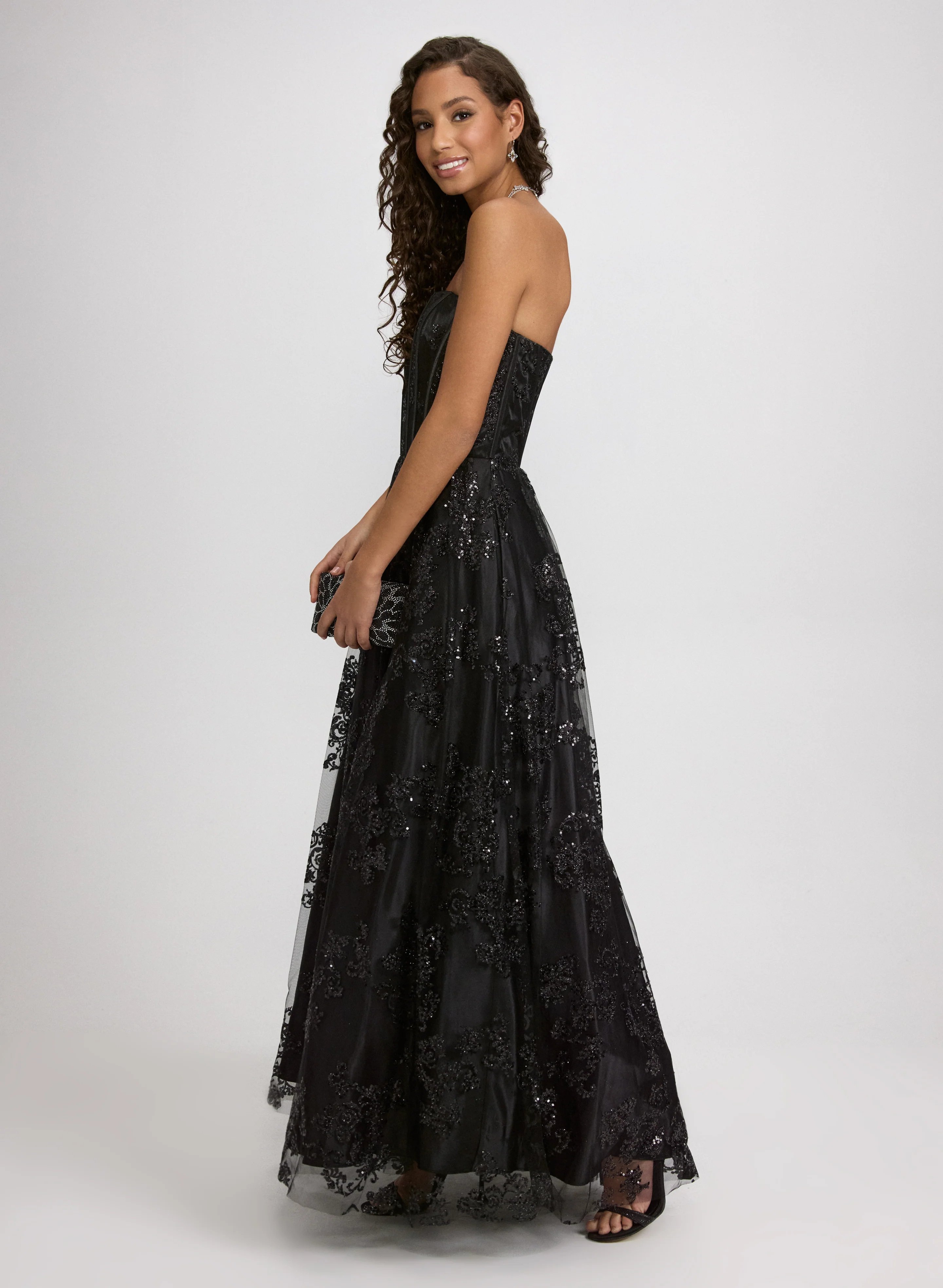 Strapless Floral Dress - Image 2