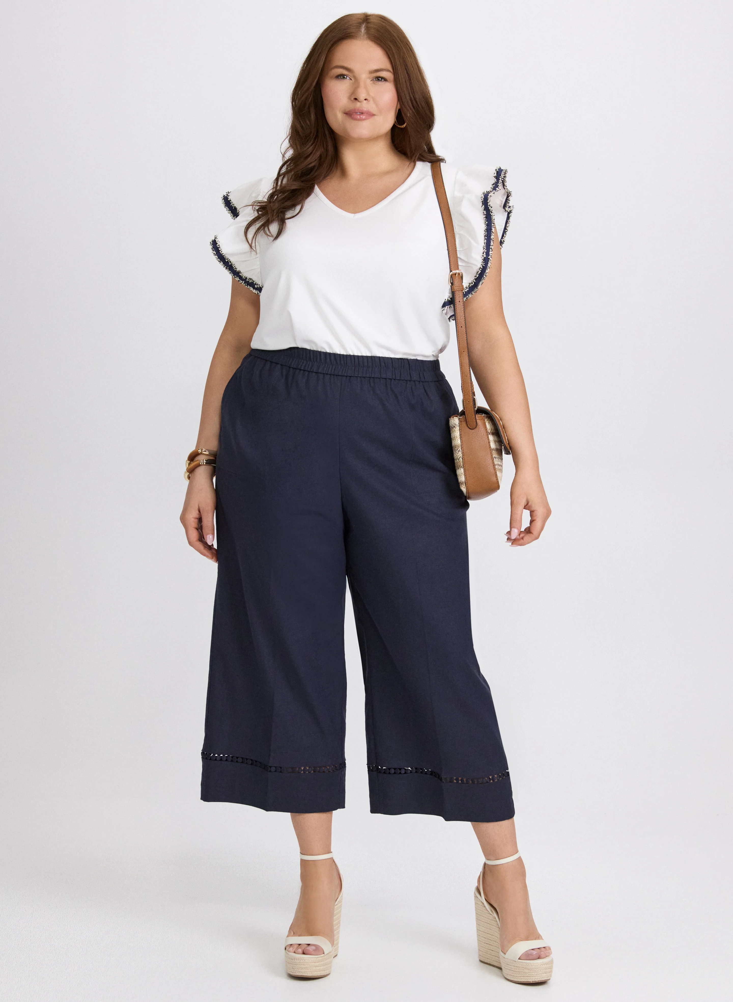 Stretch-Linen Culottes - Image 3