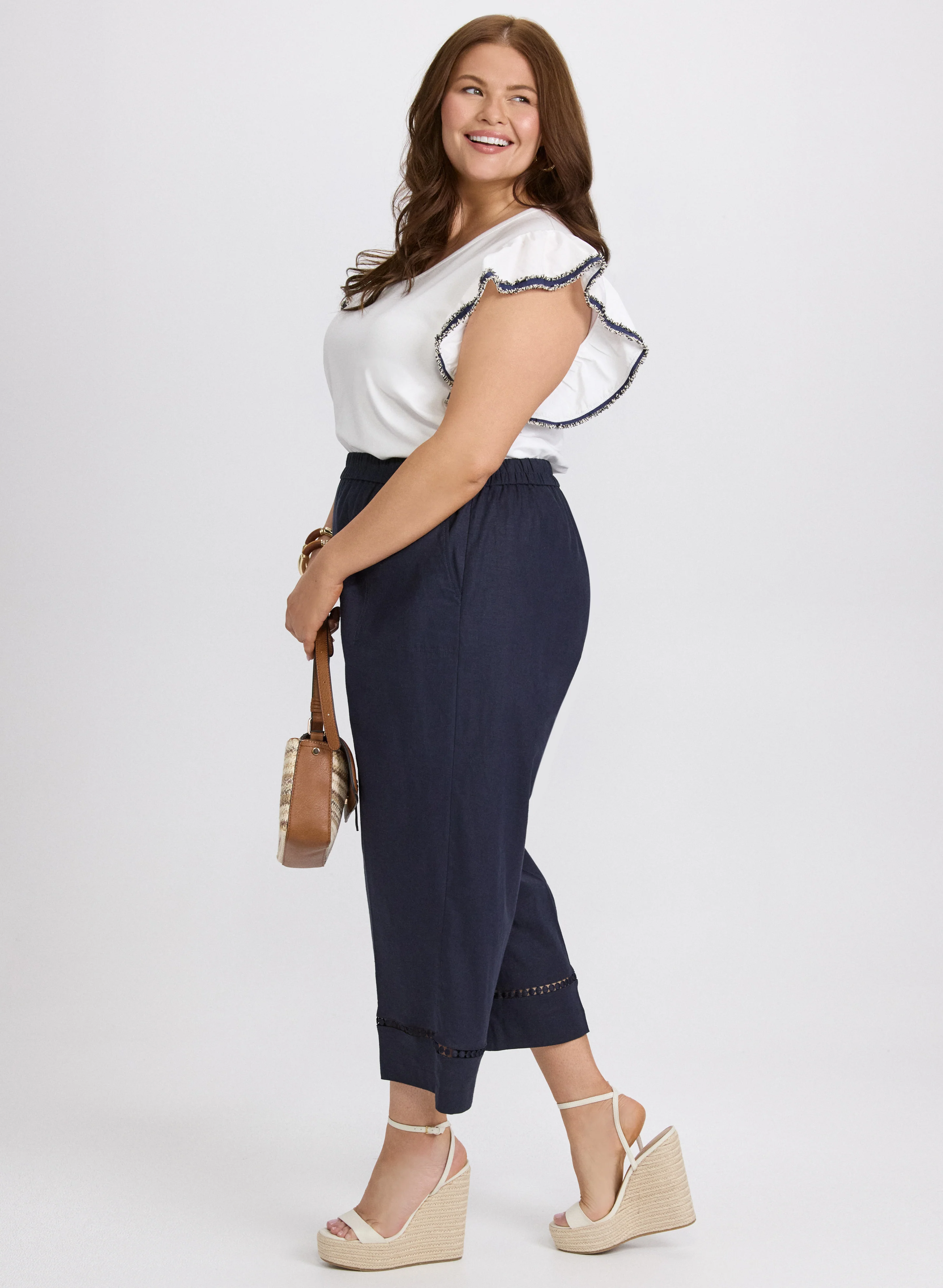 Stretch-Linen Culottes - Image 5