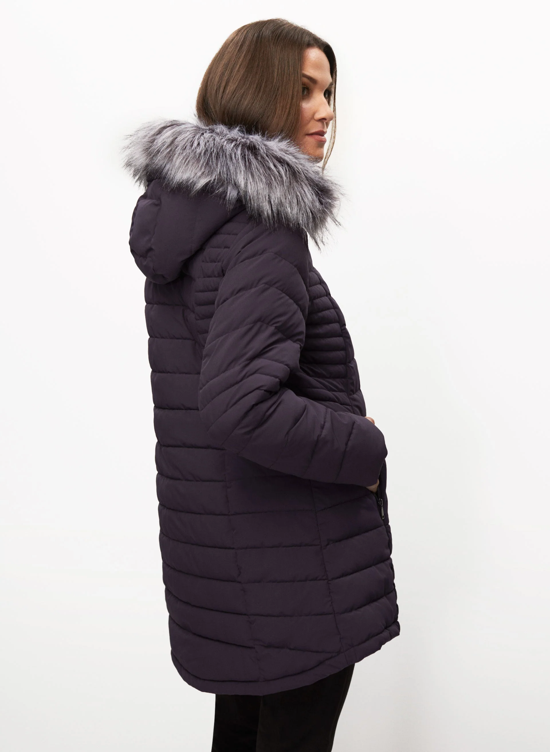 Stretch Recycled Vegan Down Coat - Image 2