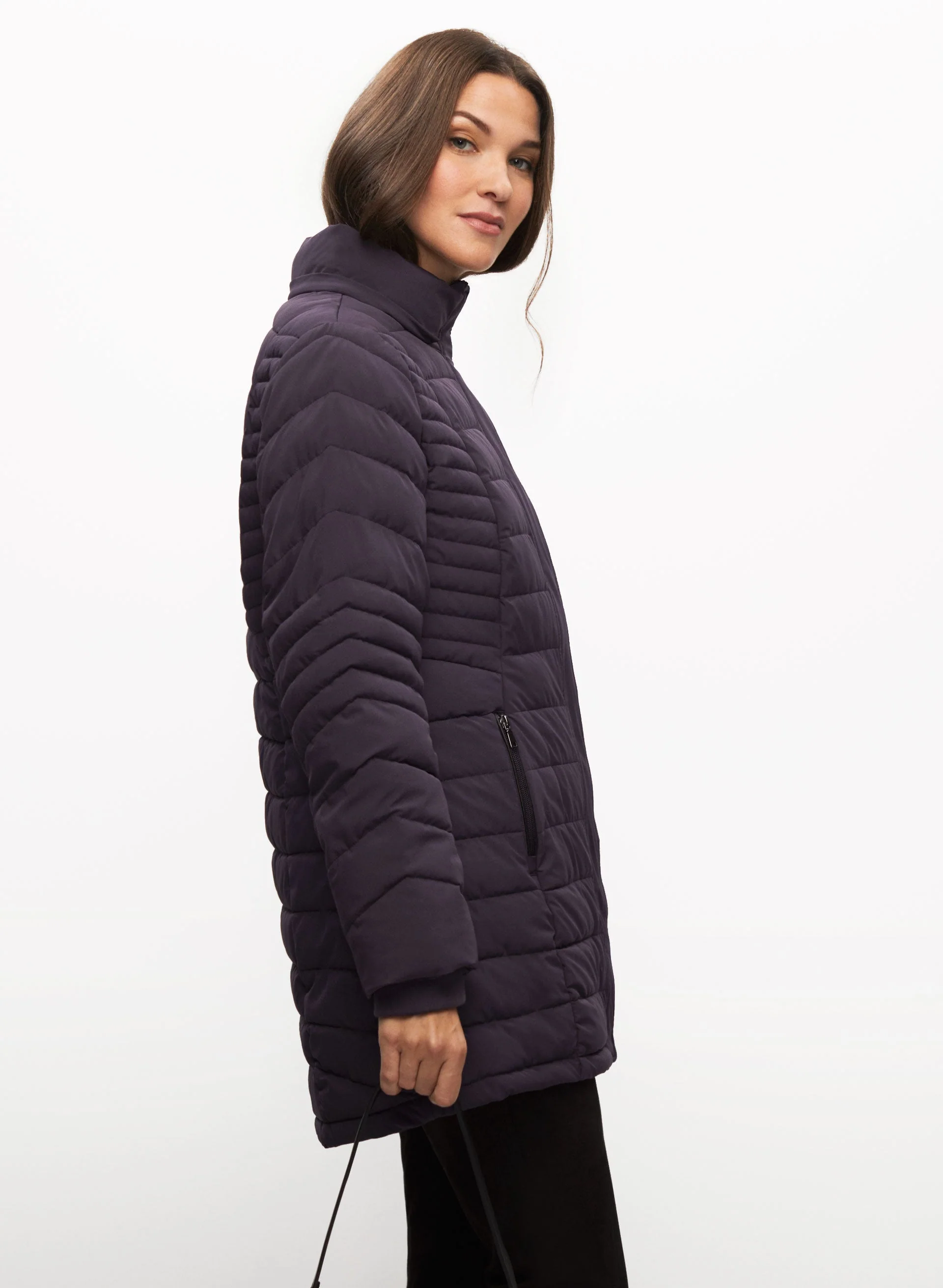 Stretch Recycled Vegan Down Coat - Image 5