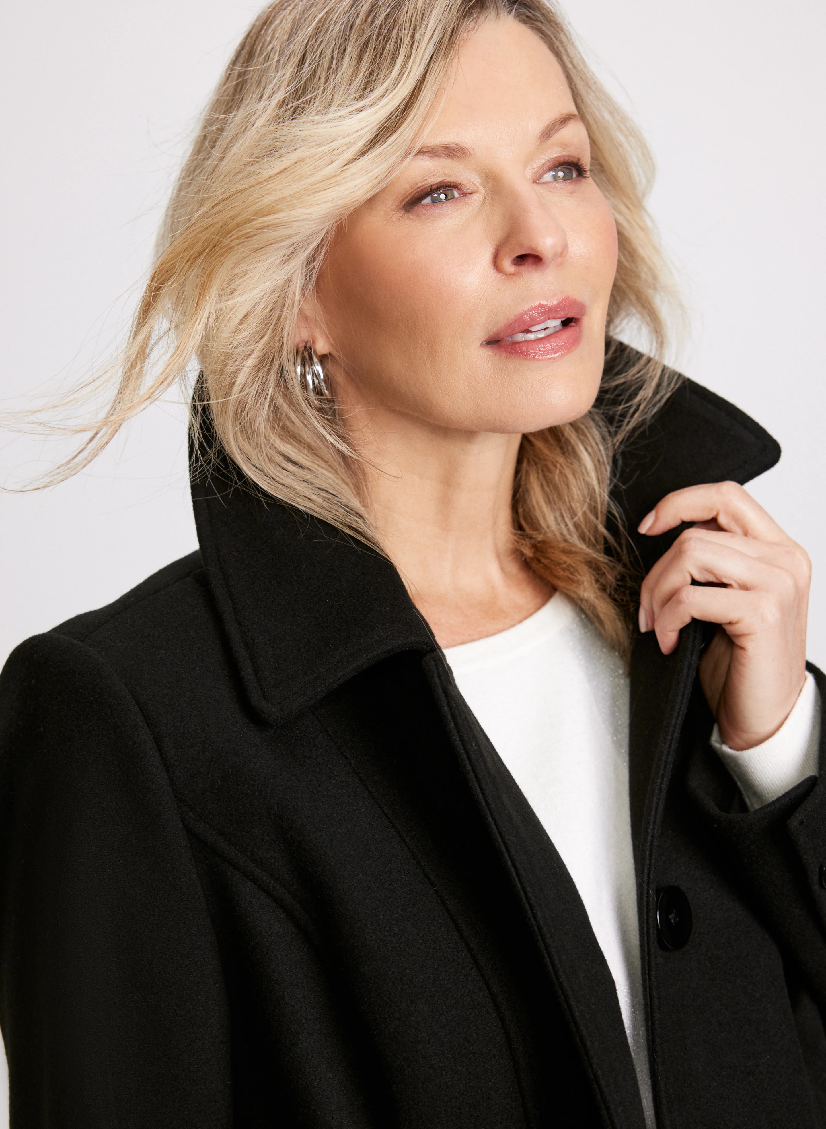 Stretch Wool Blend Coat - Image 4