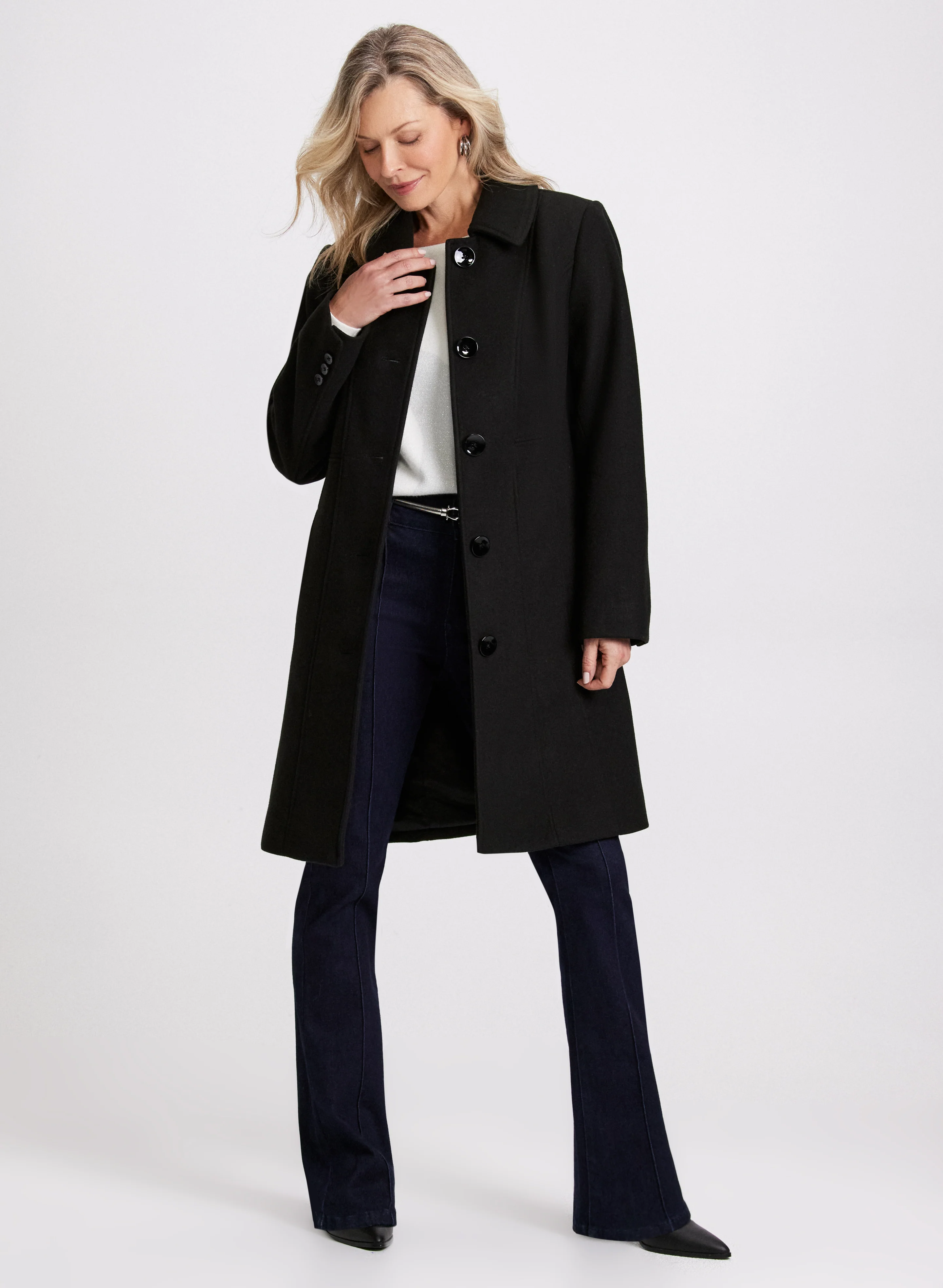 Stretch Wool Blend Coat - Image 7