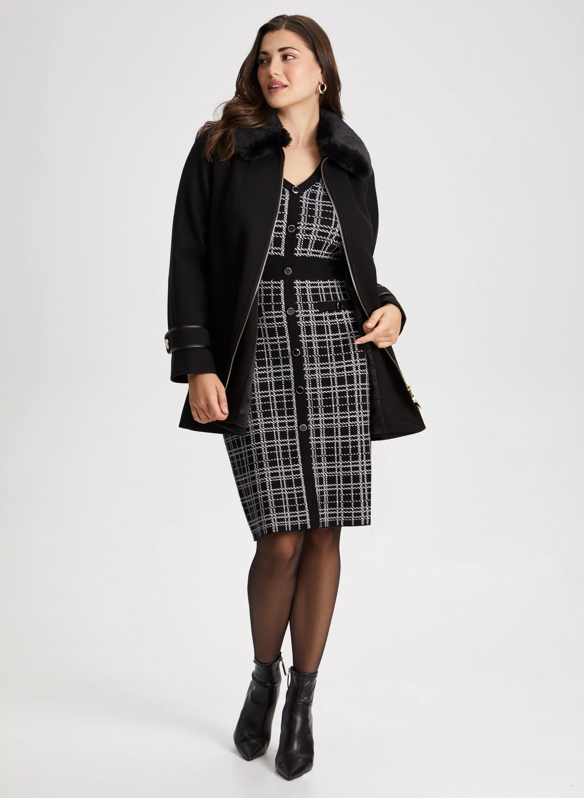 Stretch Wool Blend Coat - Image 3