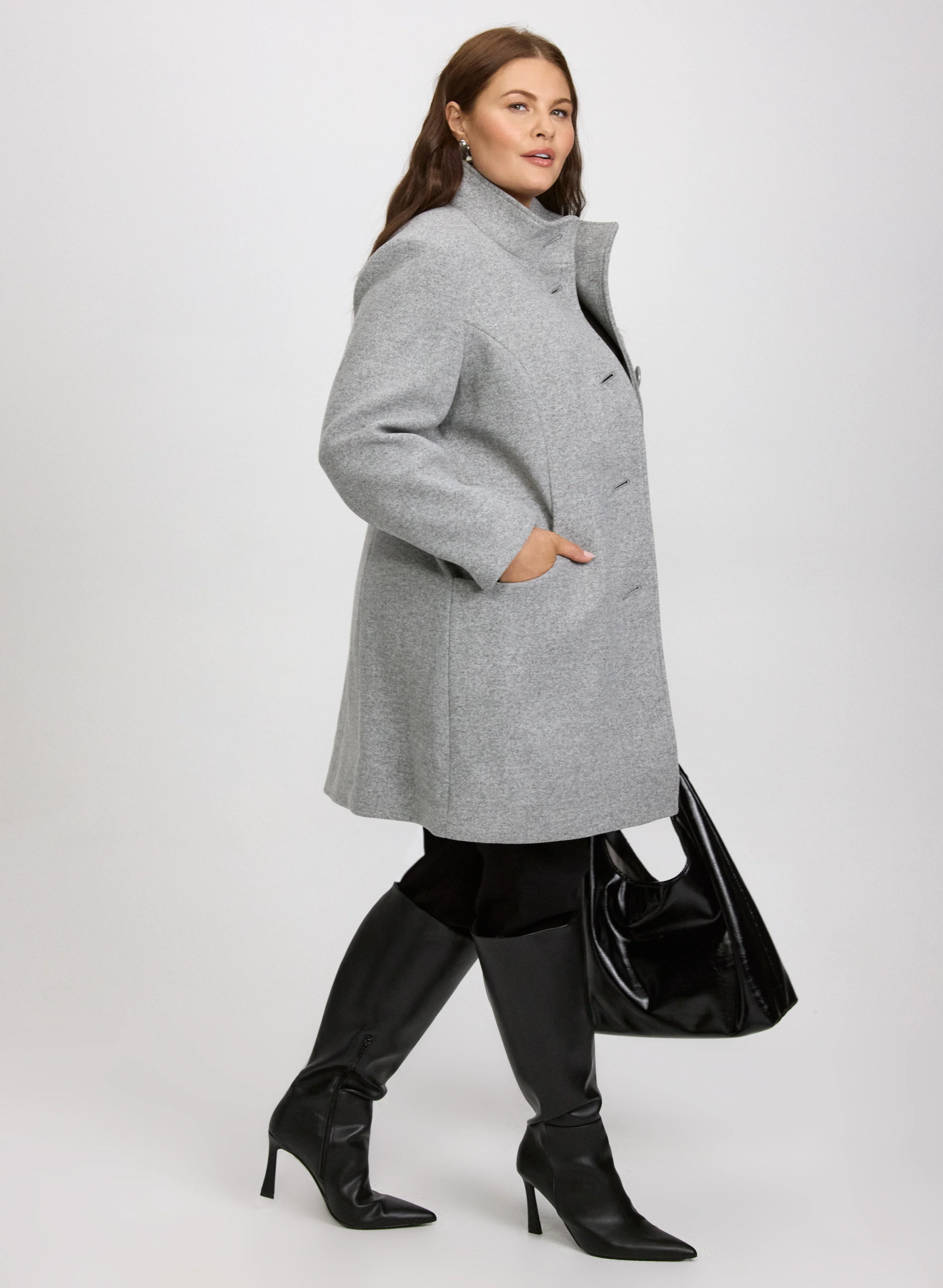 Stretch Wool-Blend Coat - Image 12