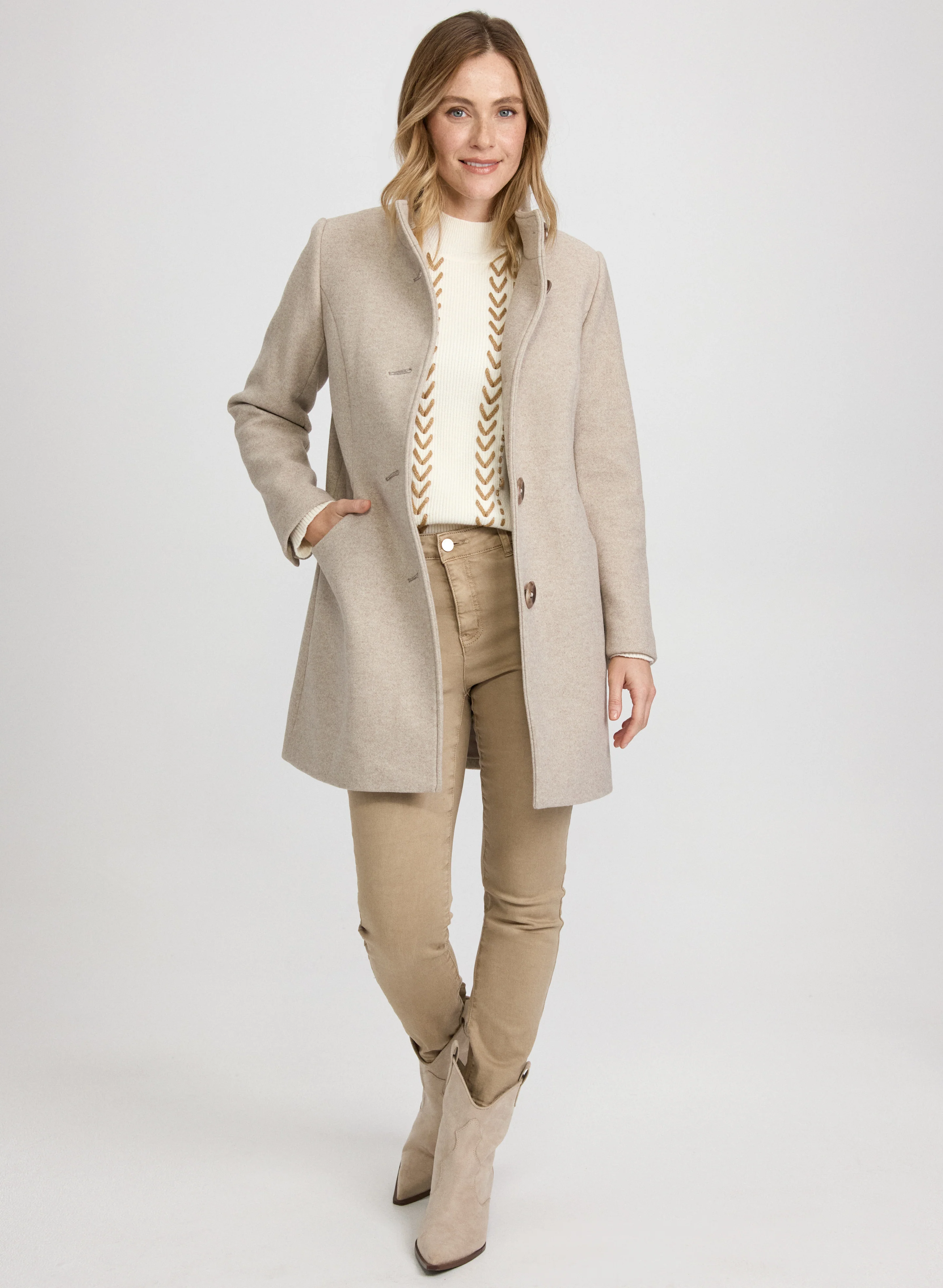 Stretch Wool-Blend Coat - Image 8