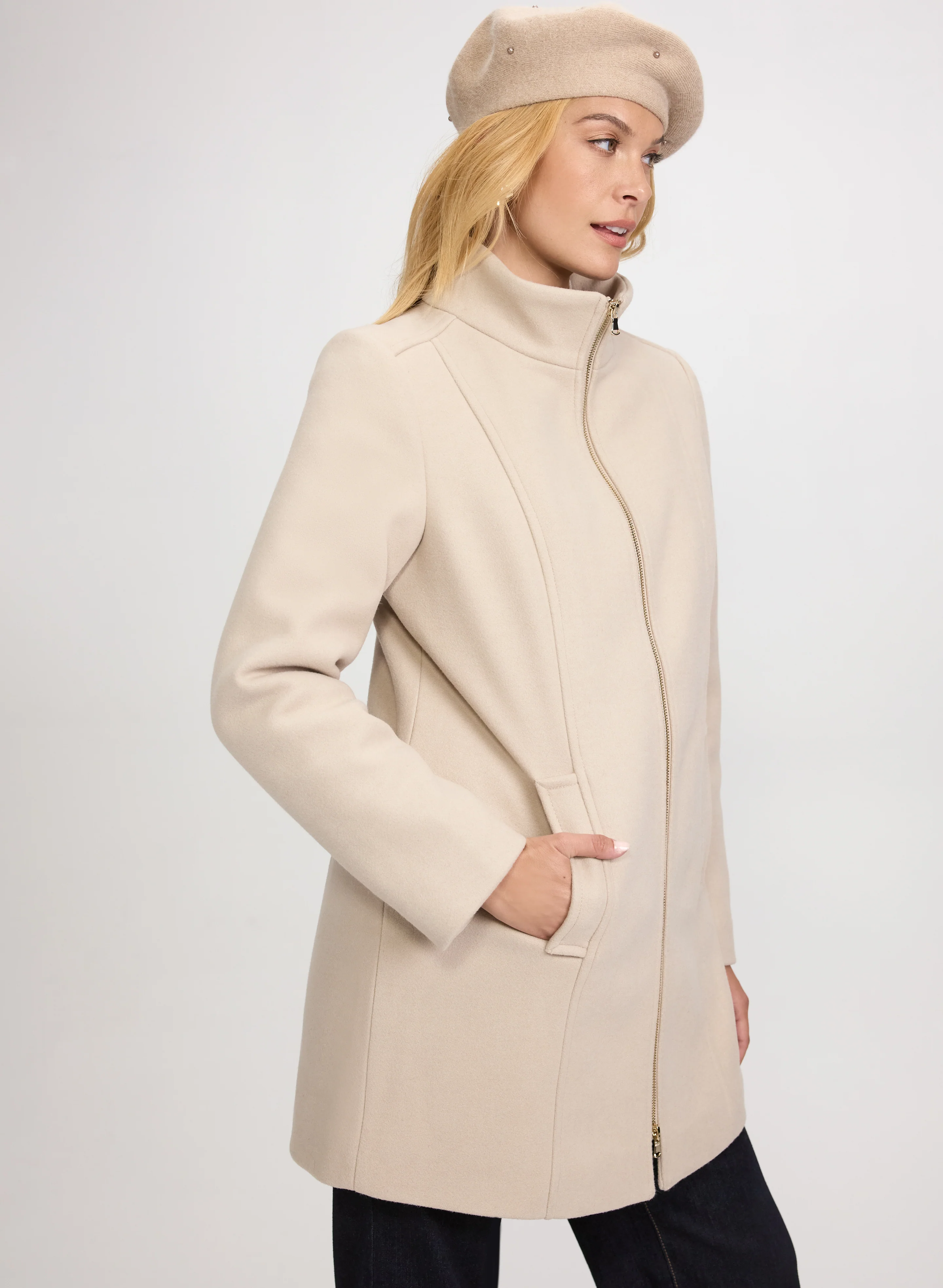 Stretch Wool Blend Coat - Image 2