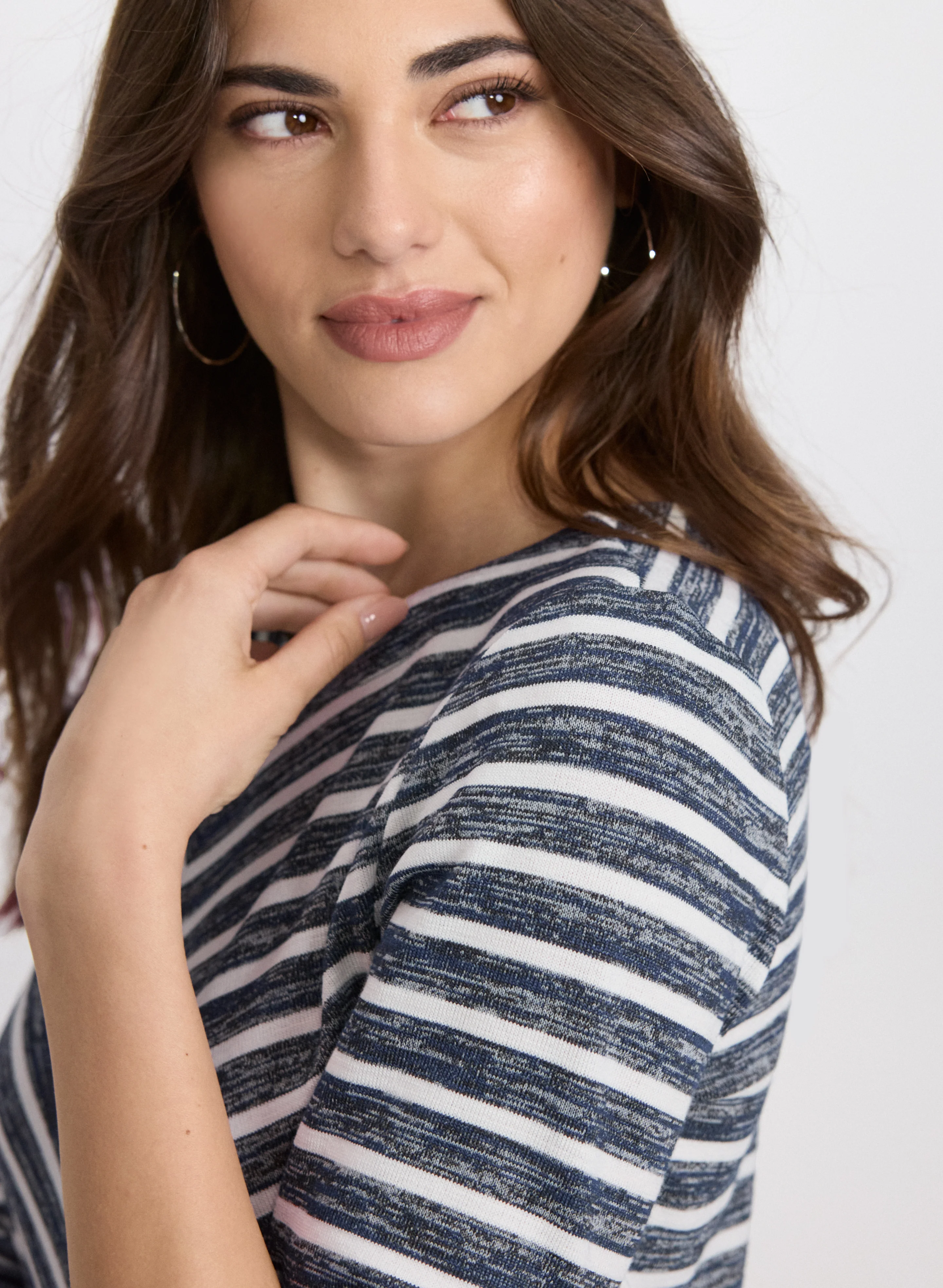 Stripe 3/4 Sleeve Top - Image 5