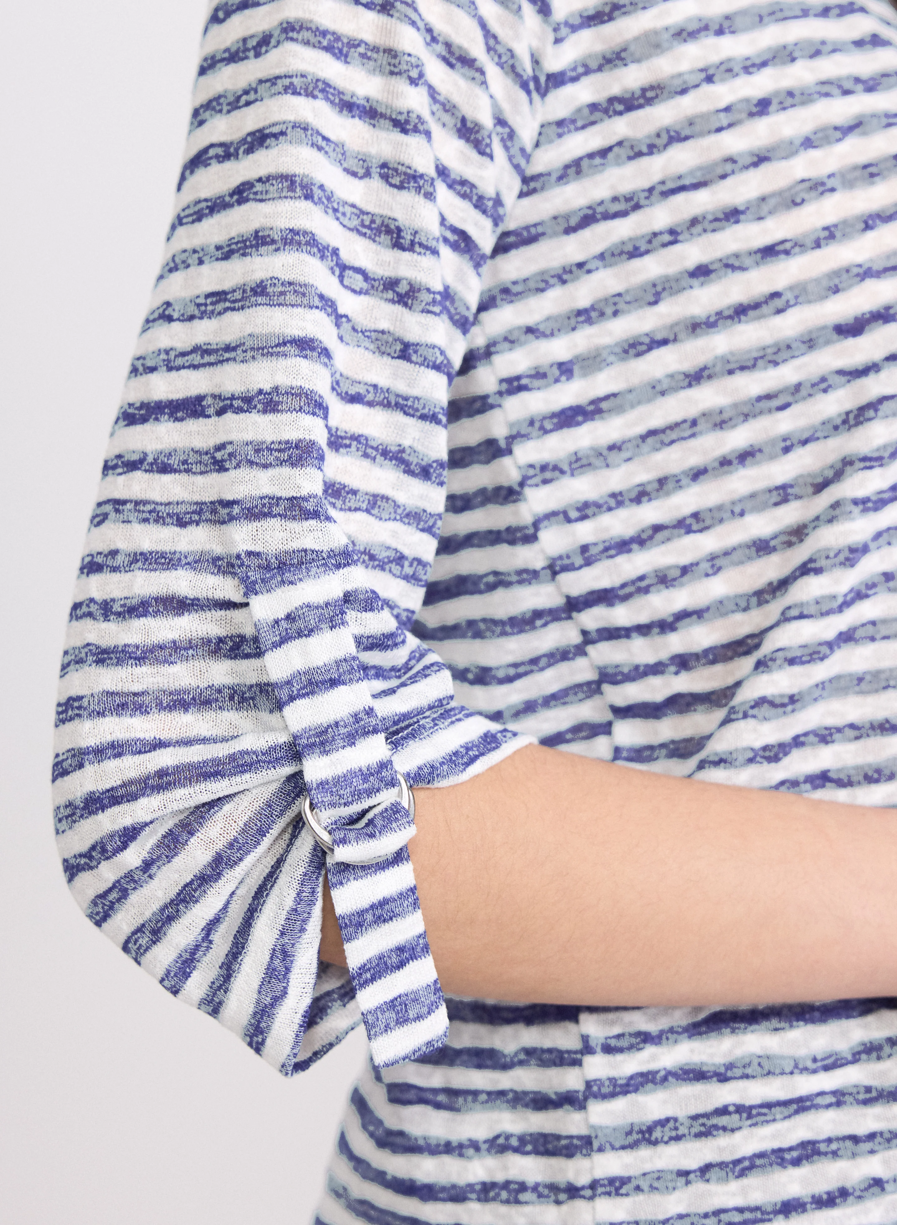Stripe 3/4 Sleeve Top - Image 5