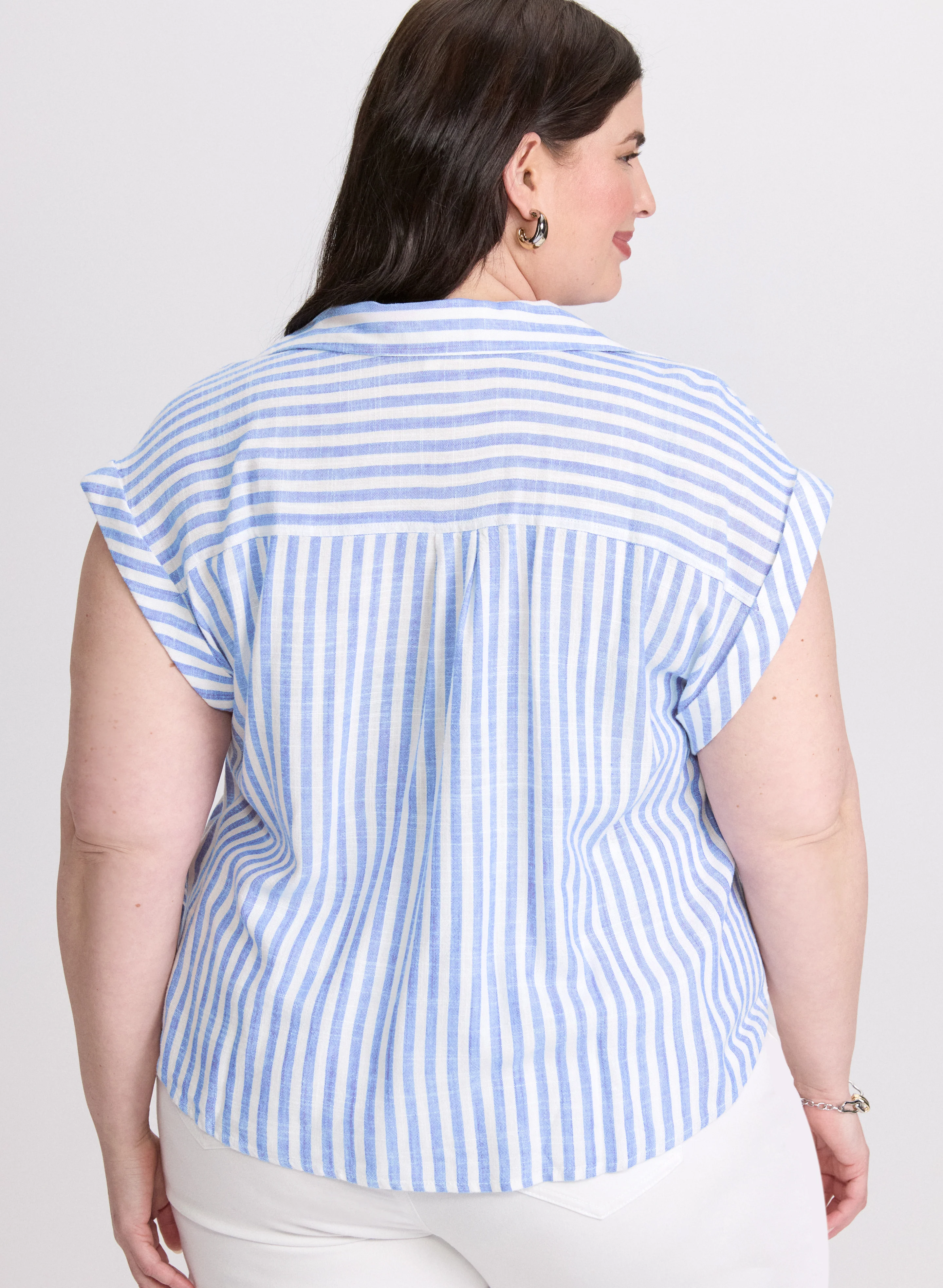 Stripe Button-Down Blouse - Image 3