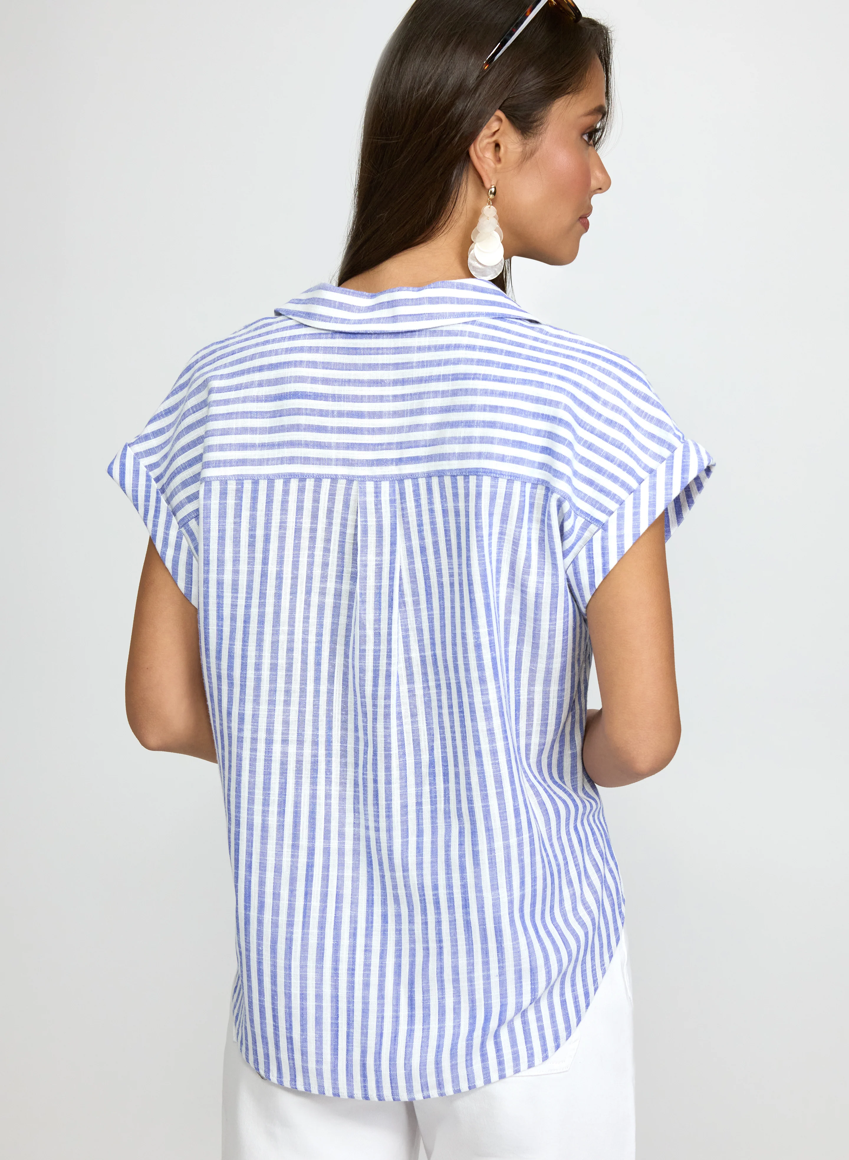 Stripe Button-Down Blouse - Image 3