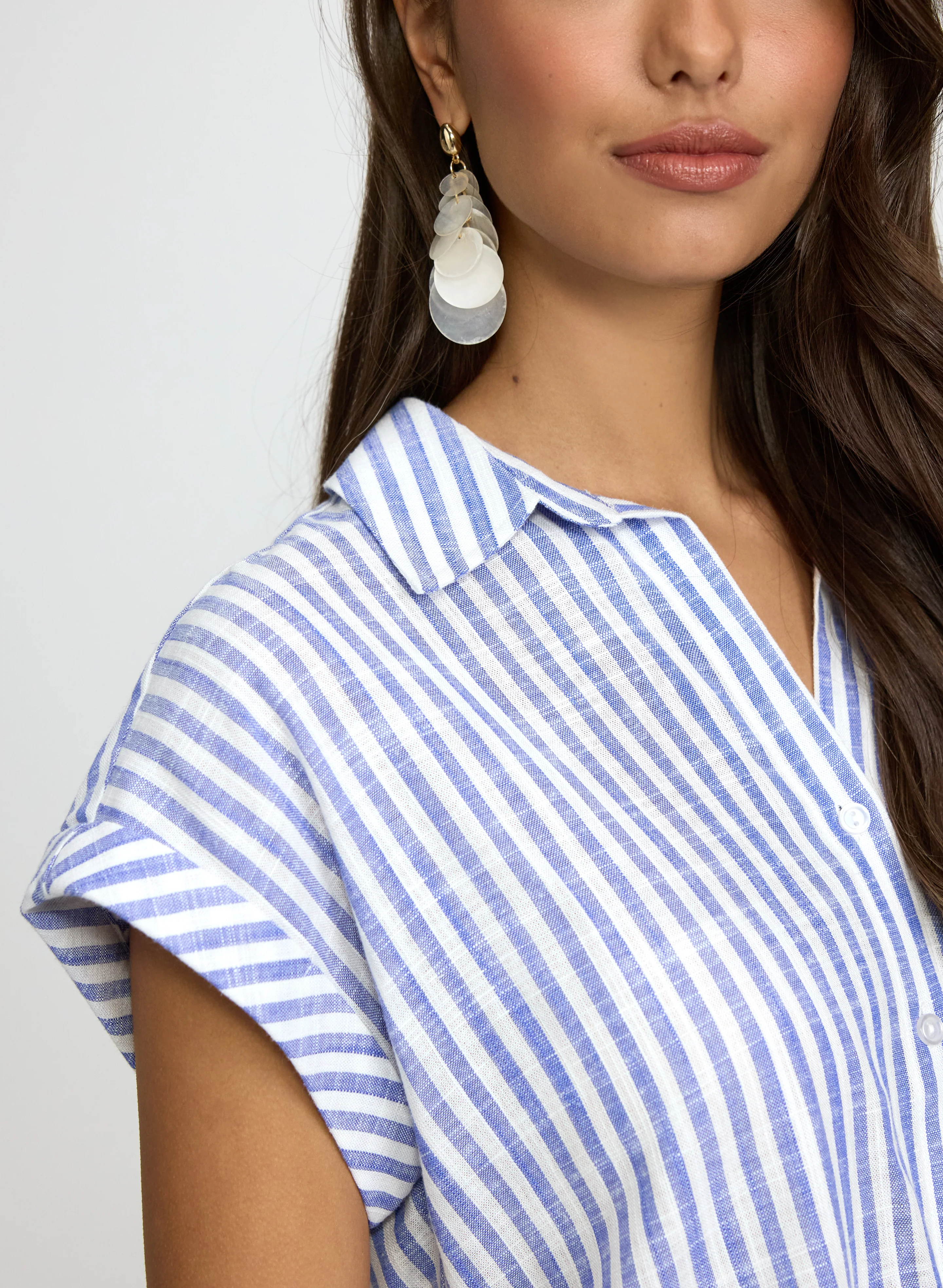 Stripe Button-Down Blouse - Image 5