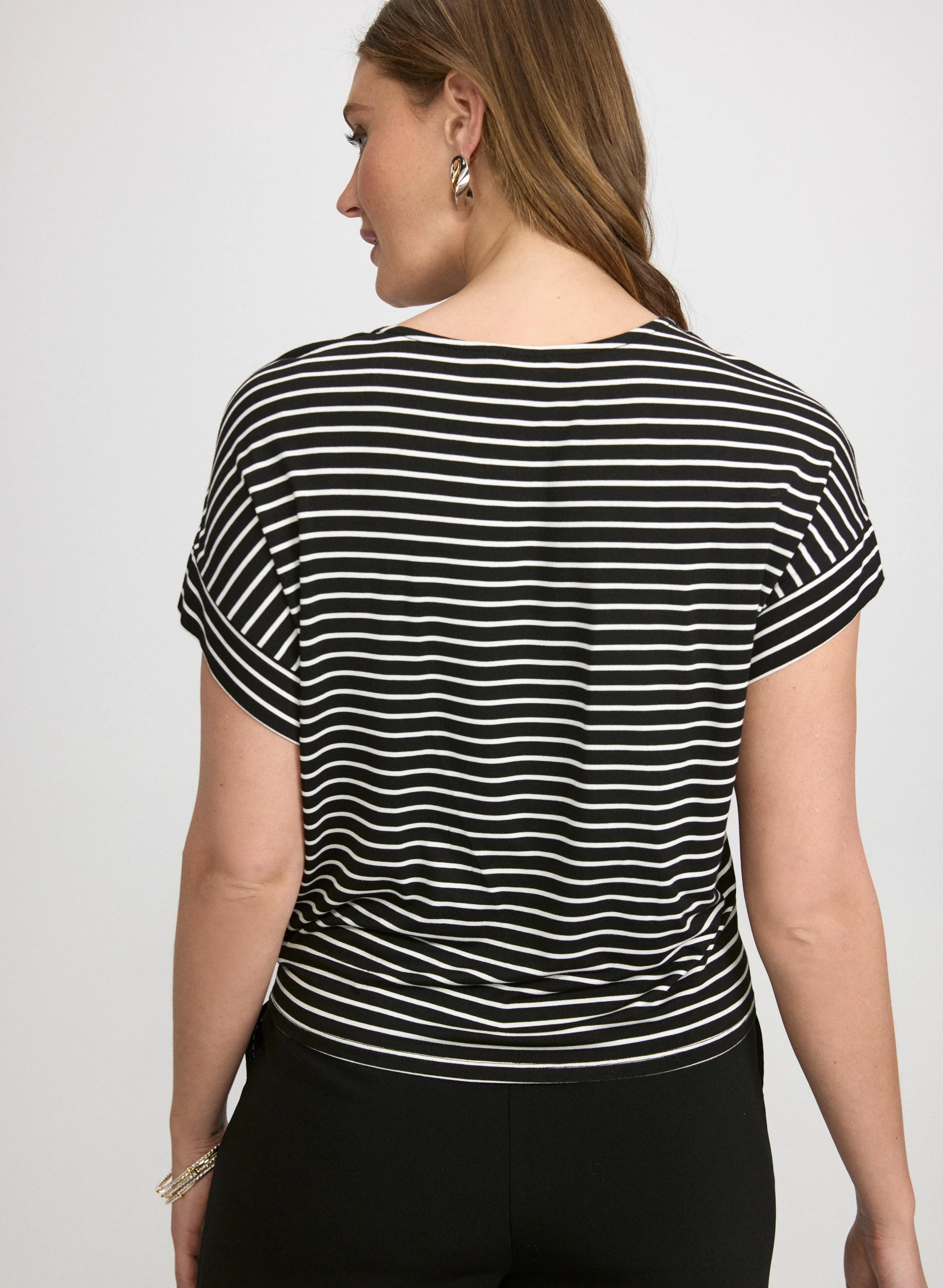 Stripe Crew Neck T-Shirt - Image 4
