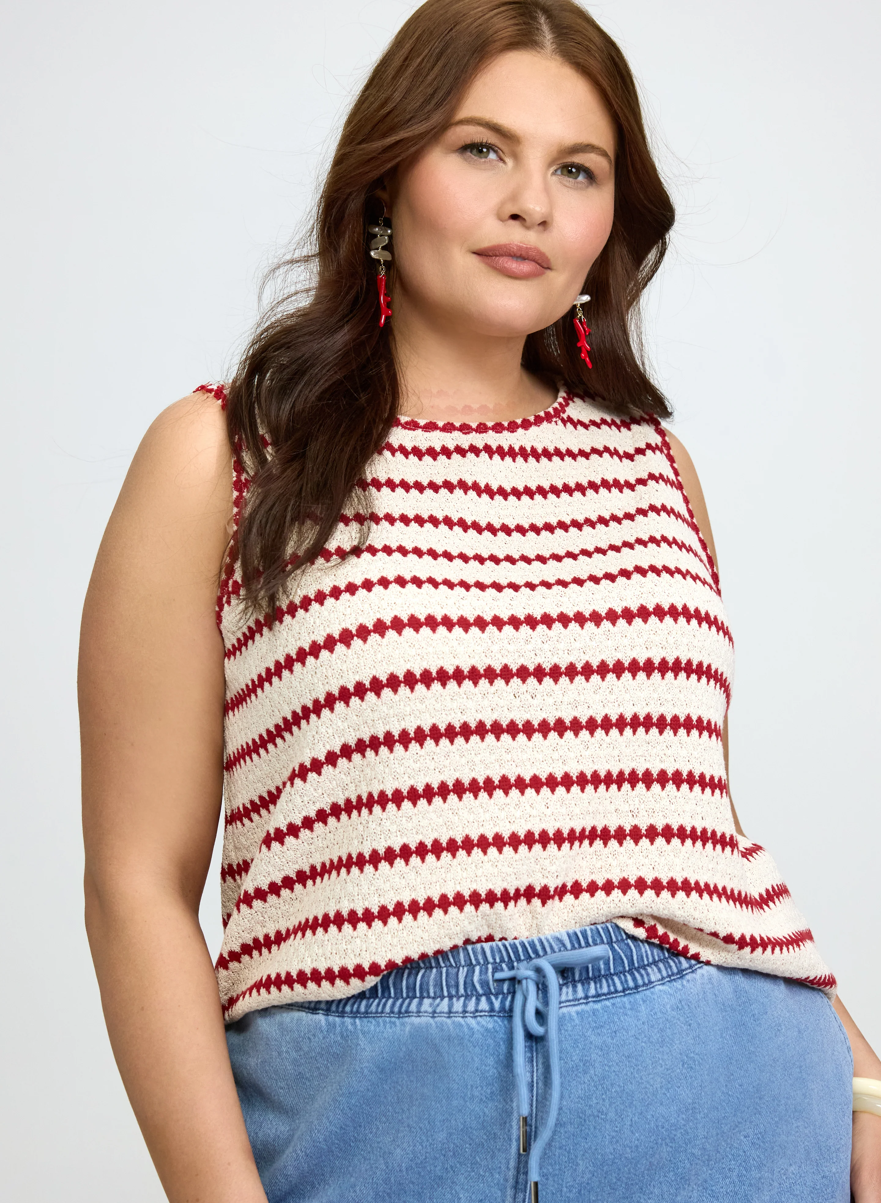 Stripe Crochet Cami