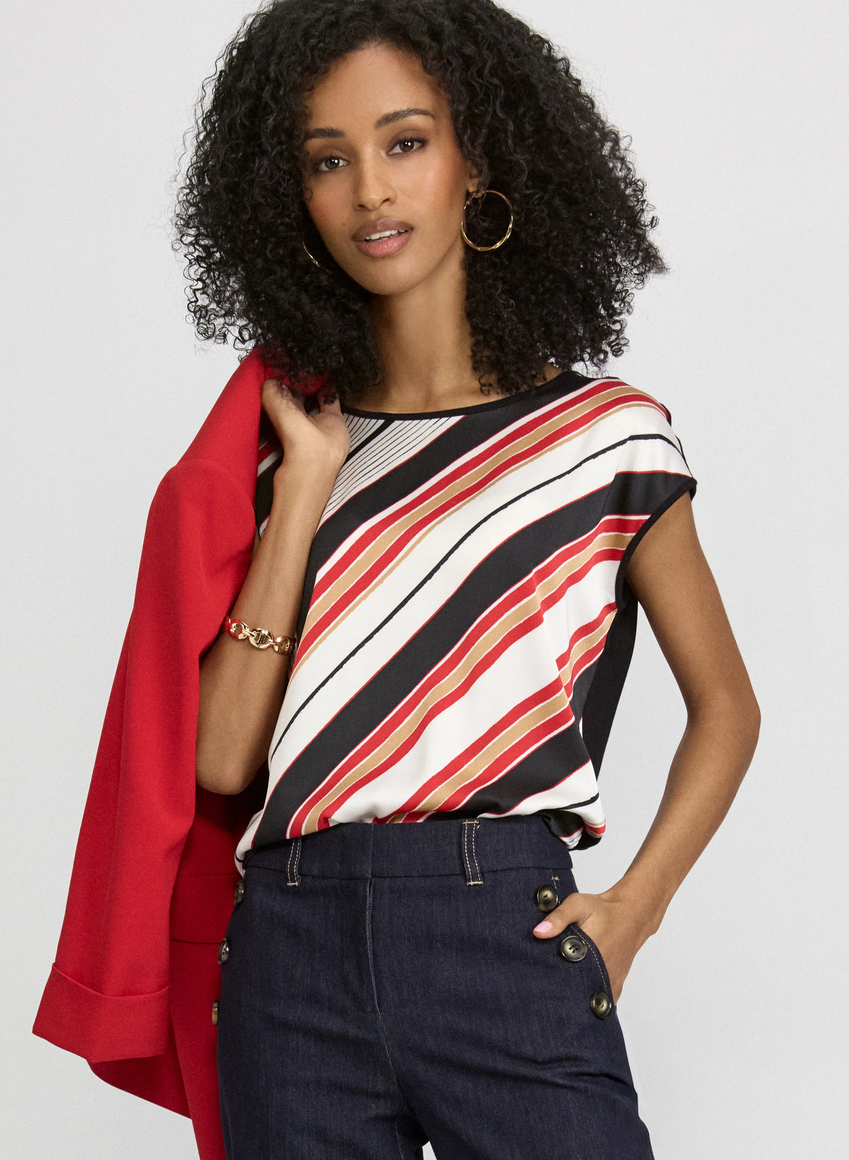 Stripe Front Top
