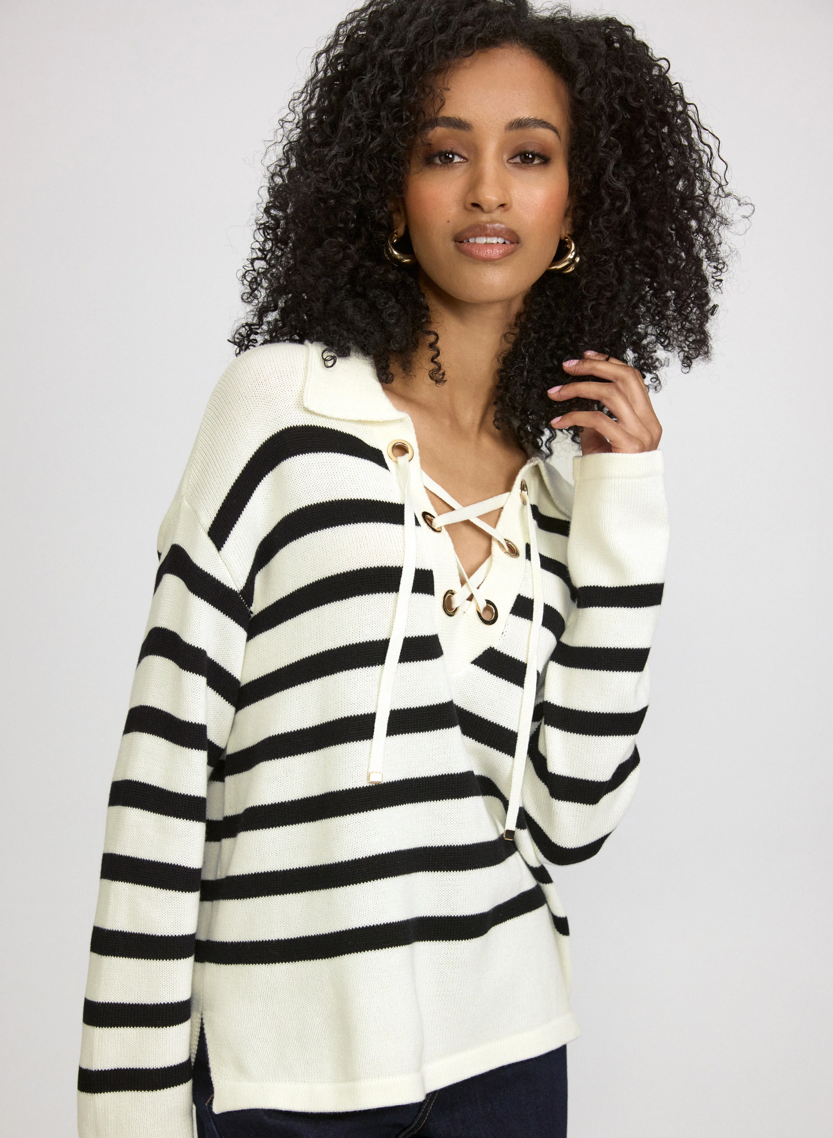 Stripe Knit Pullover