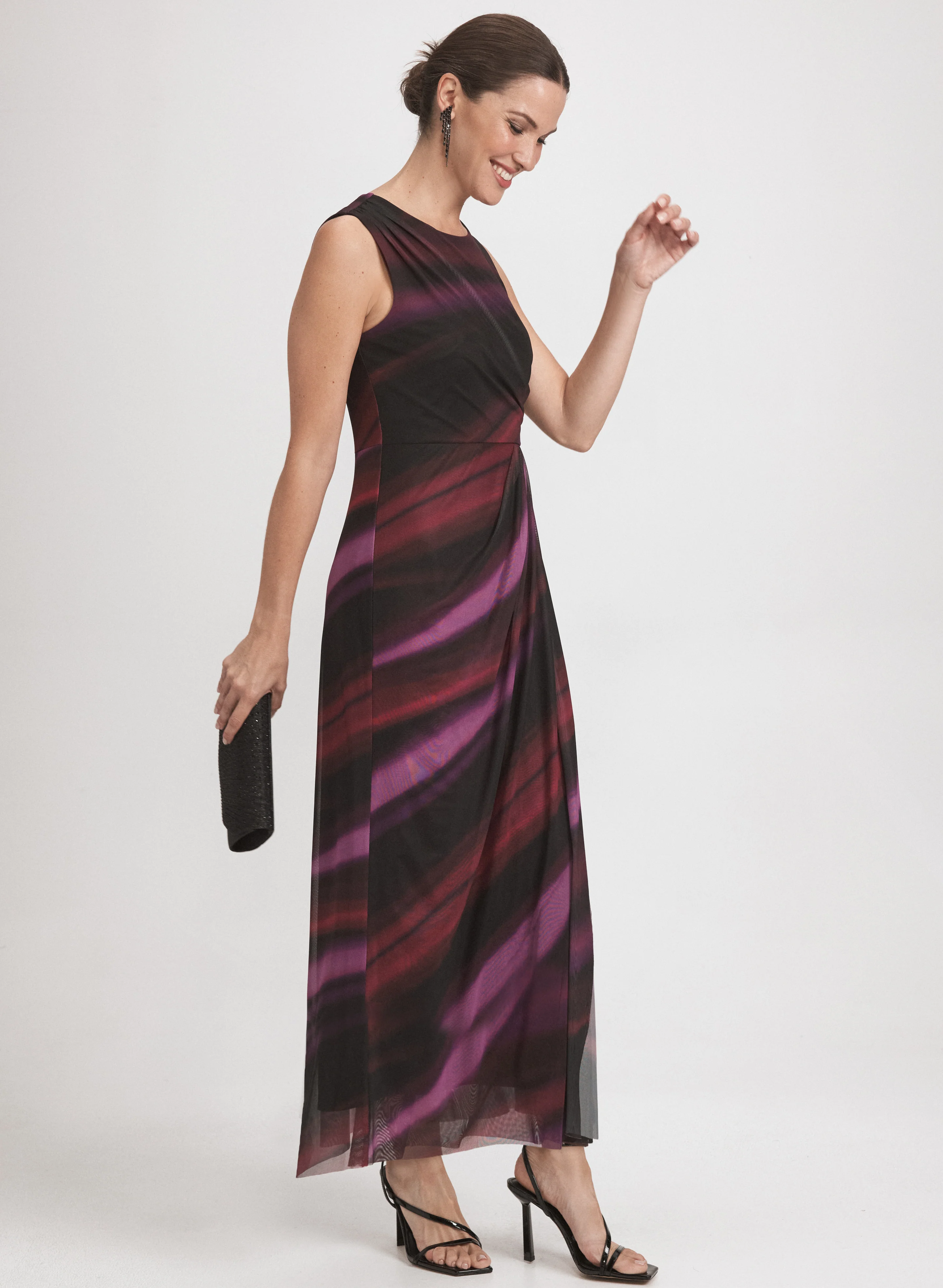 Stripe Mesh Dress - Image 3