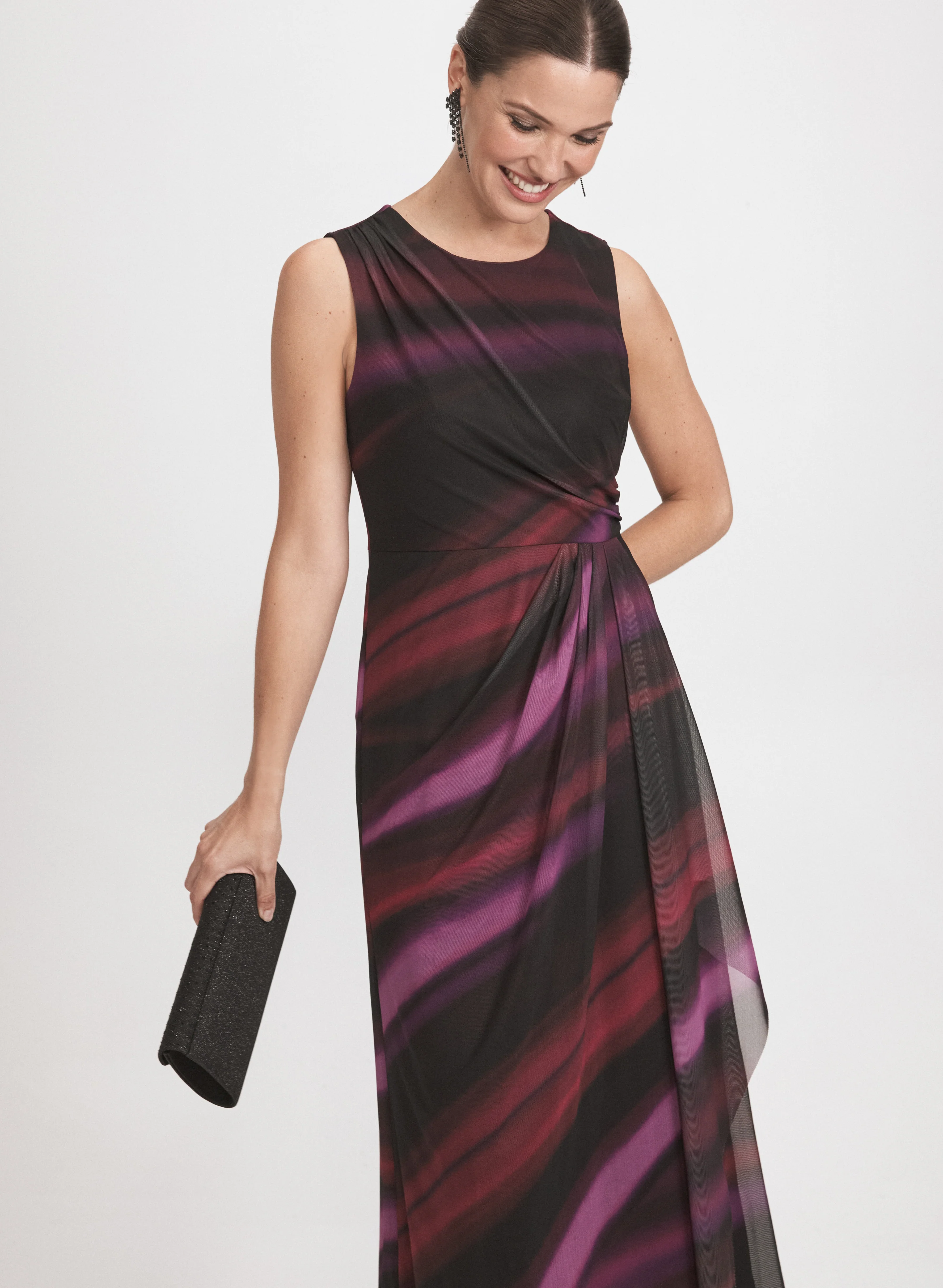 Stripe Mesh Dress - Image 5