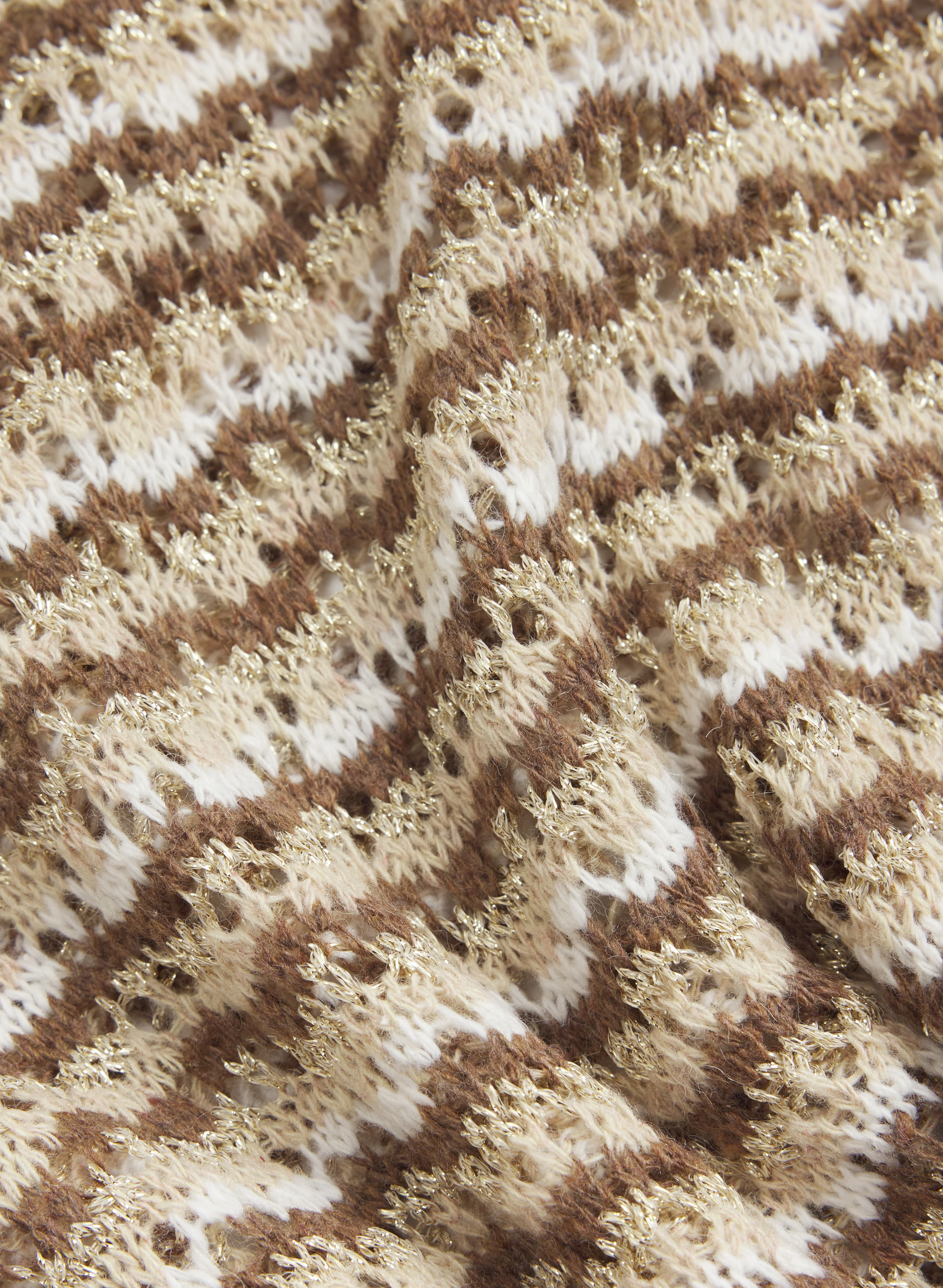 Stripe Pointelle Knit Sweater - Image 7