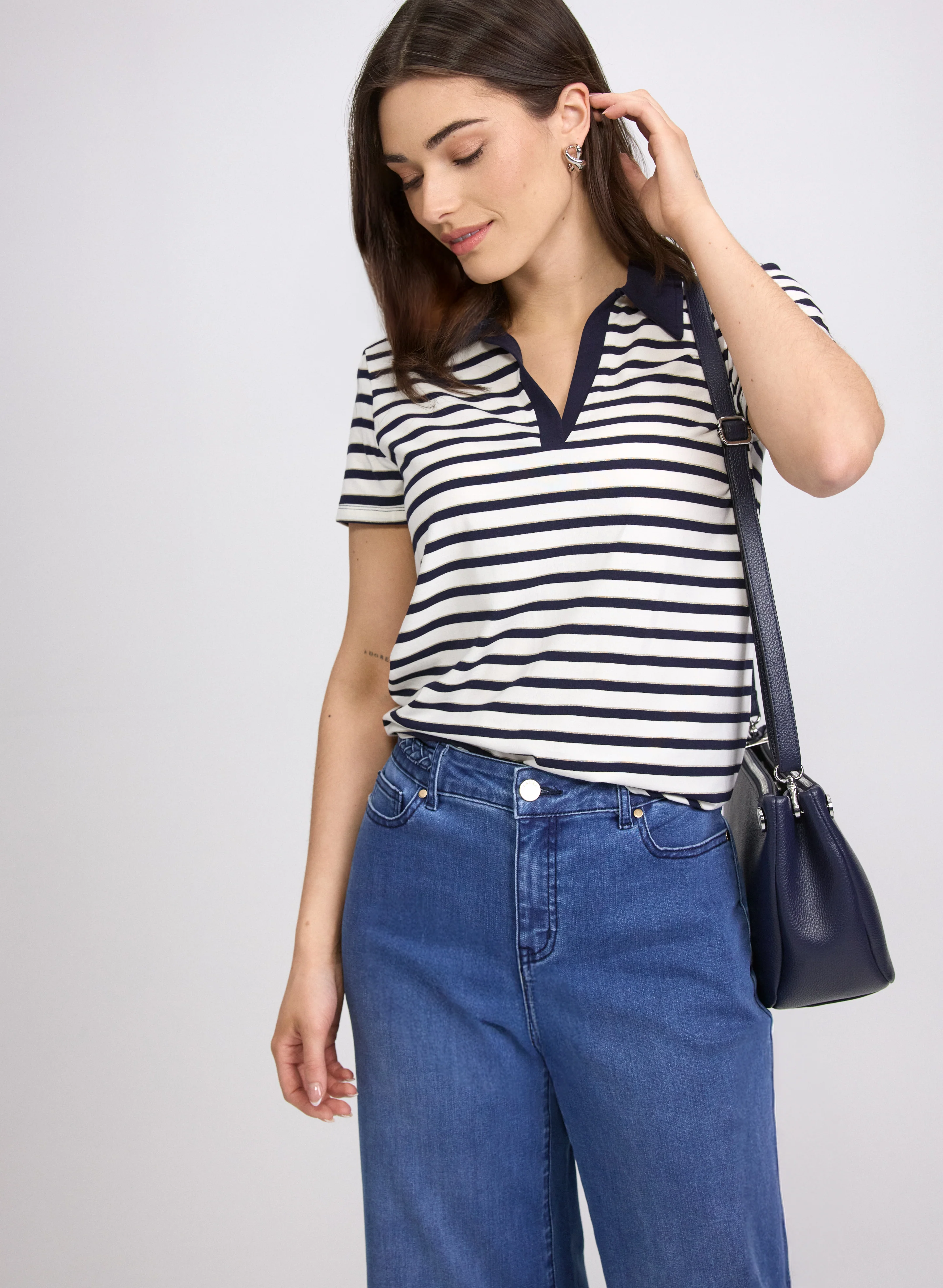 Stripe Polo T-Shirt