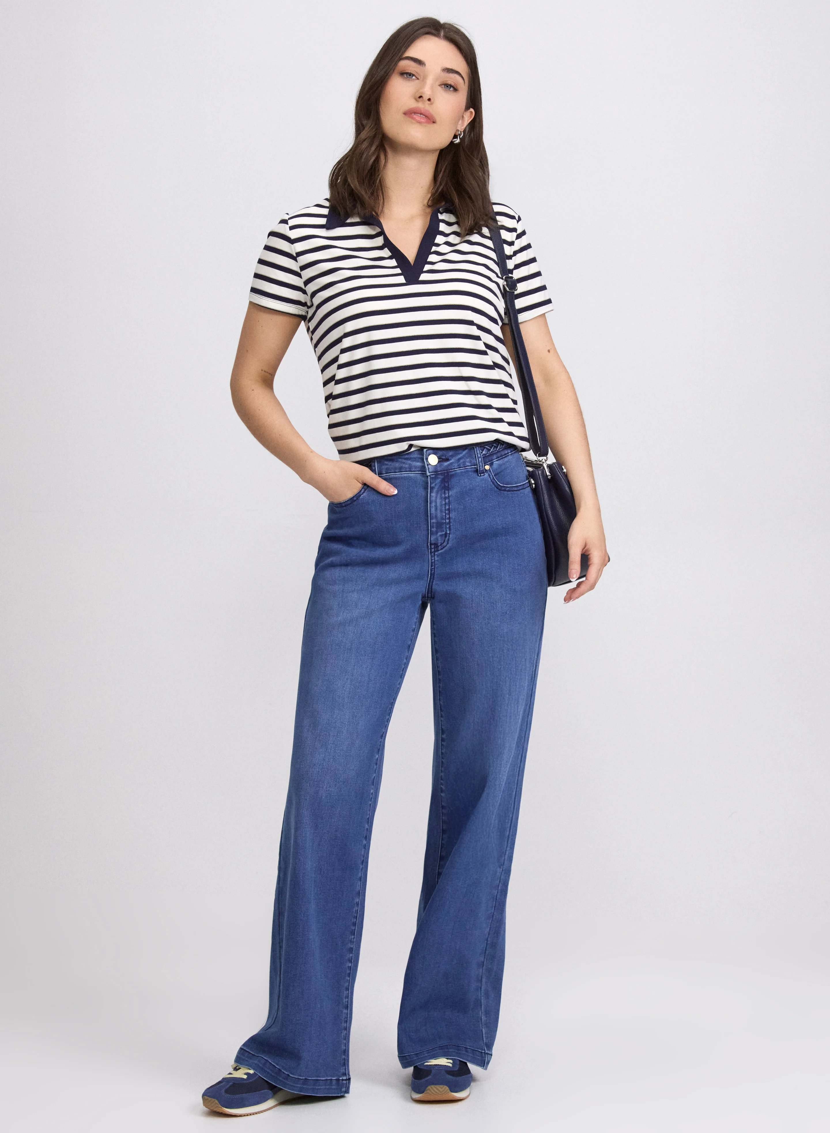 Stripe Polo T-Shirt - Image 3