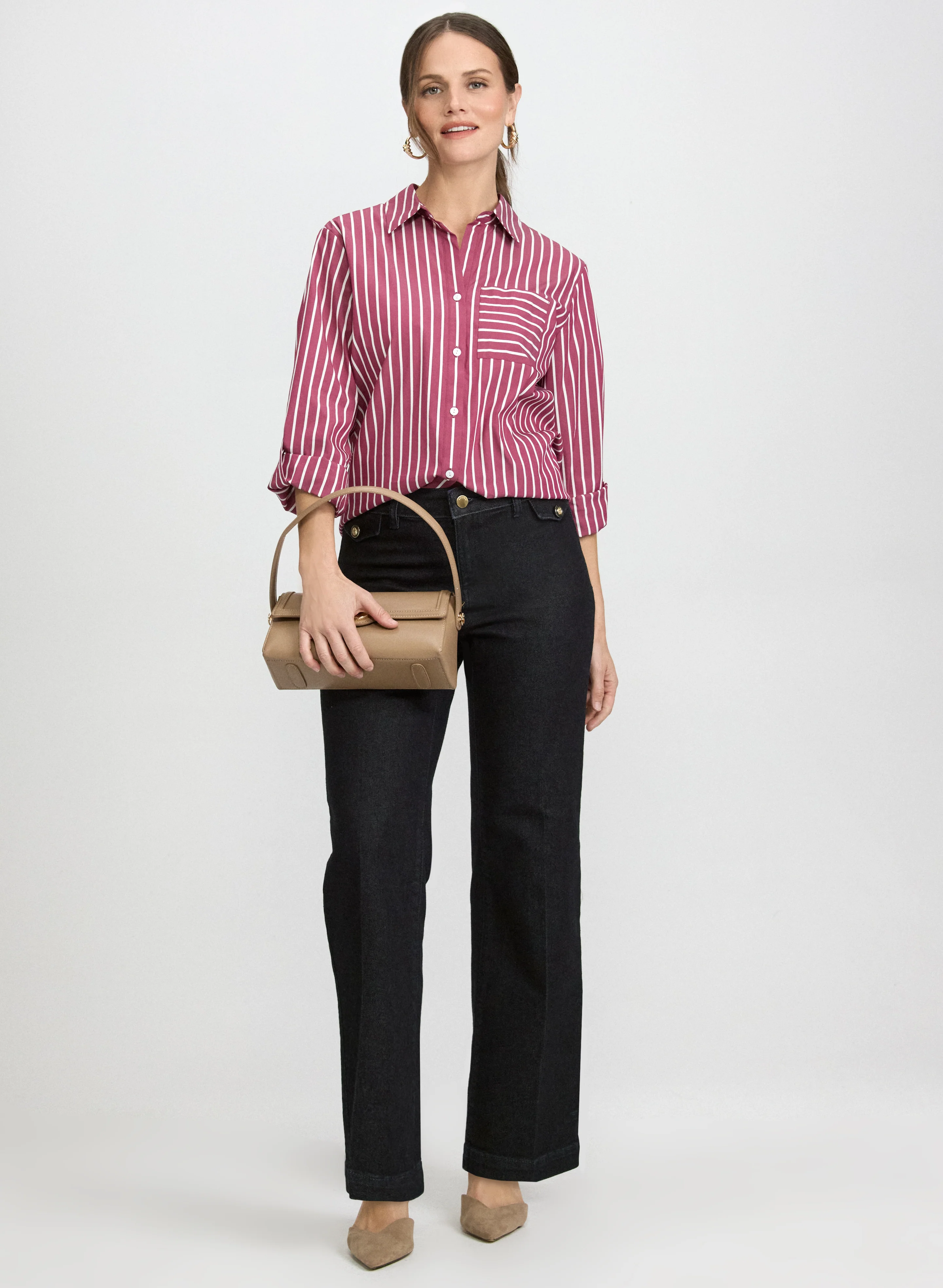 Stripe Print Blouse - Image 3