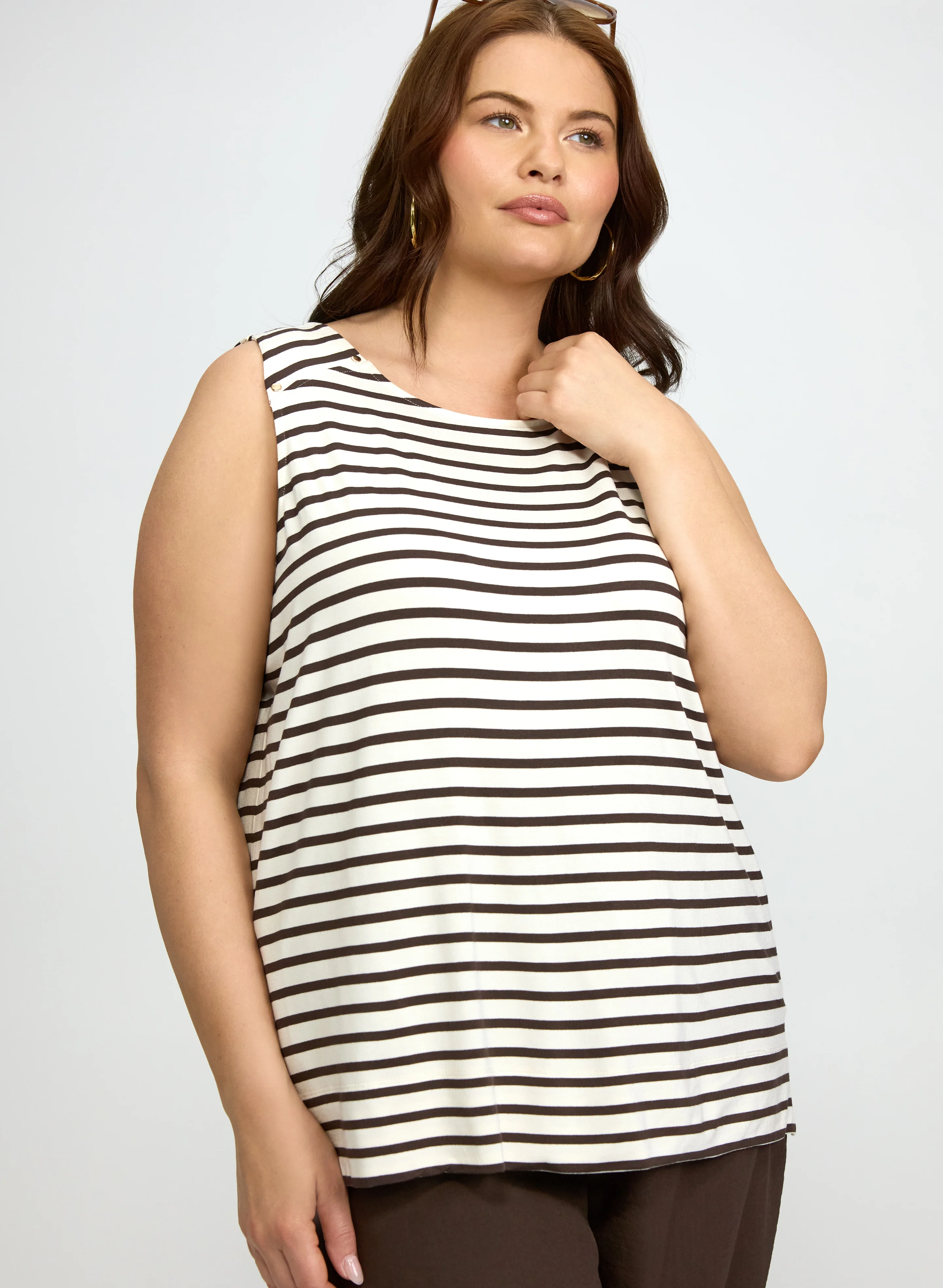 Stripe Print Cami - Image 4