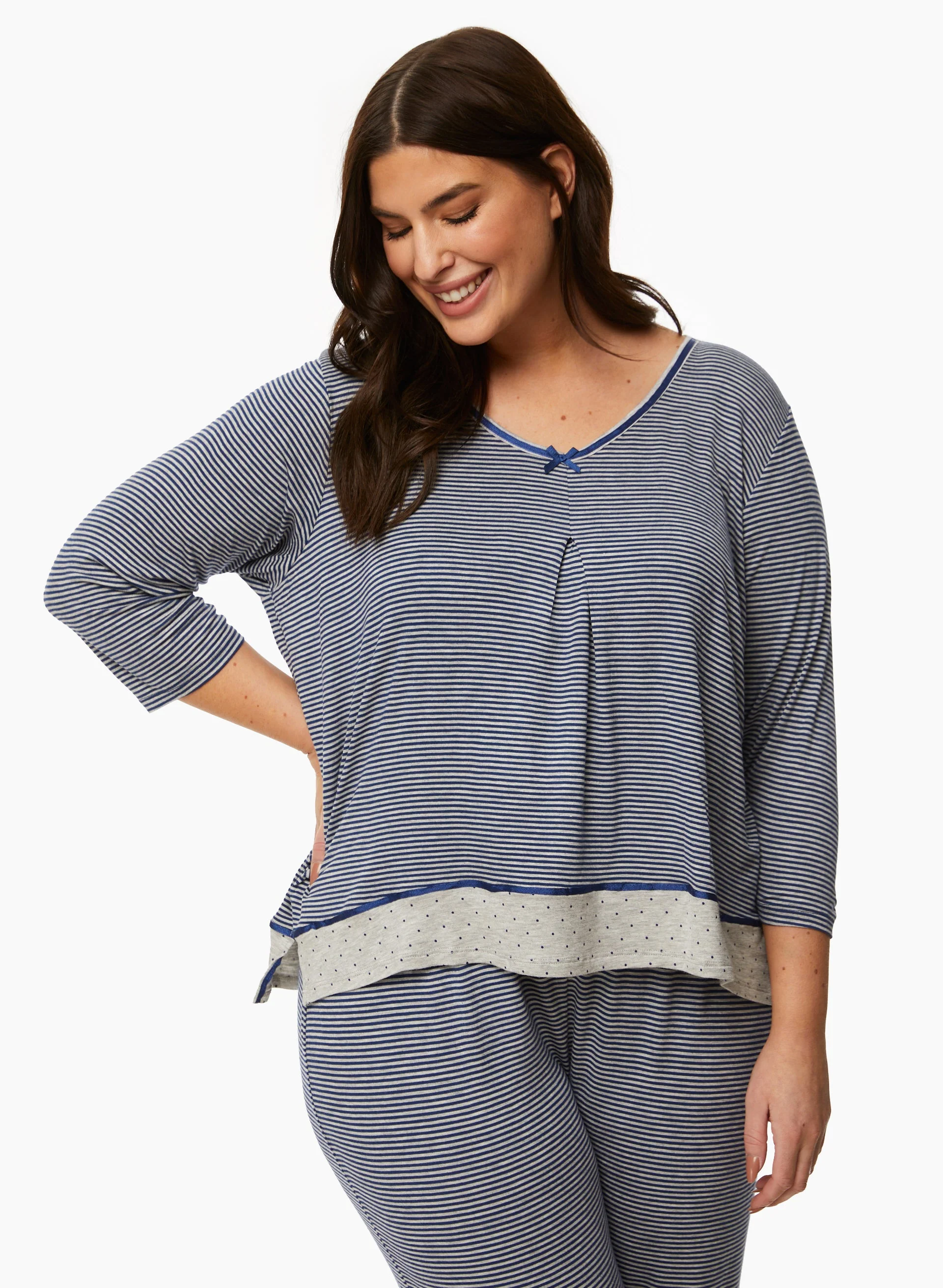 Stripe Print Pyjama Set - Image 2