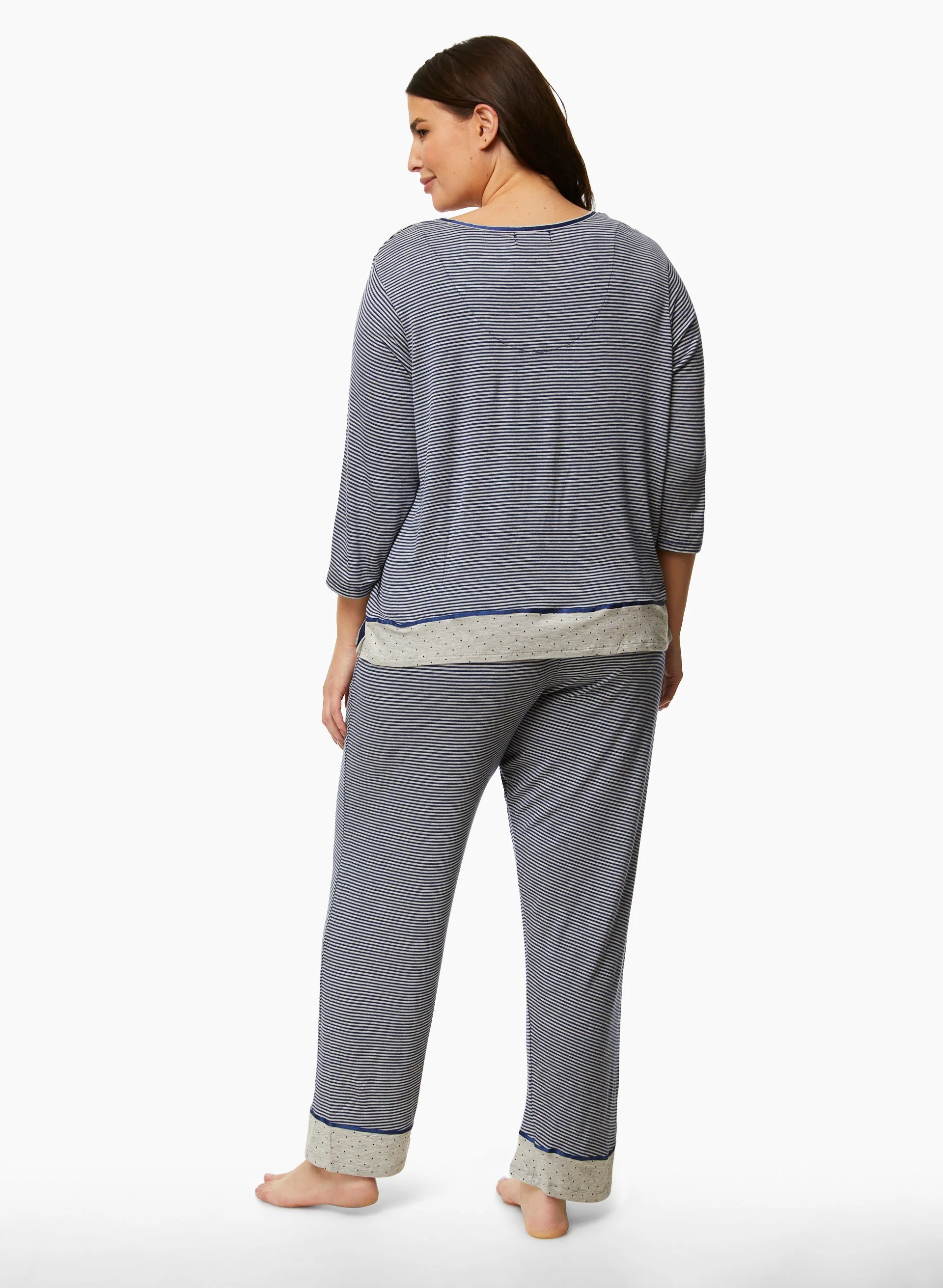 Stripe Print Pyjama Set - Image 4