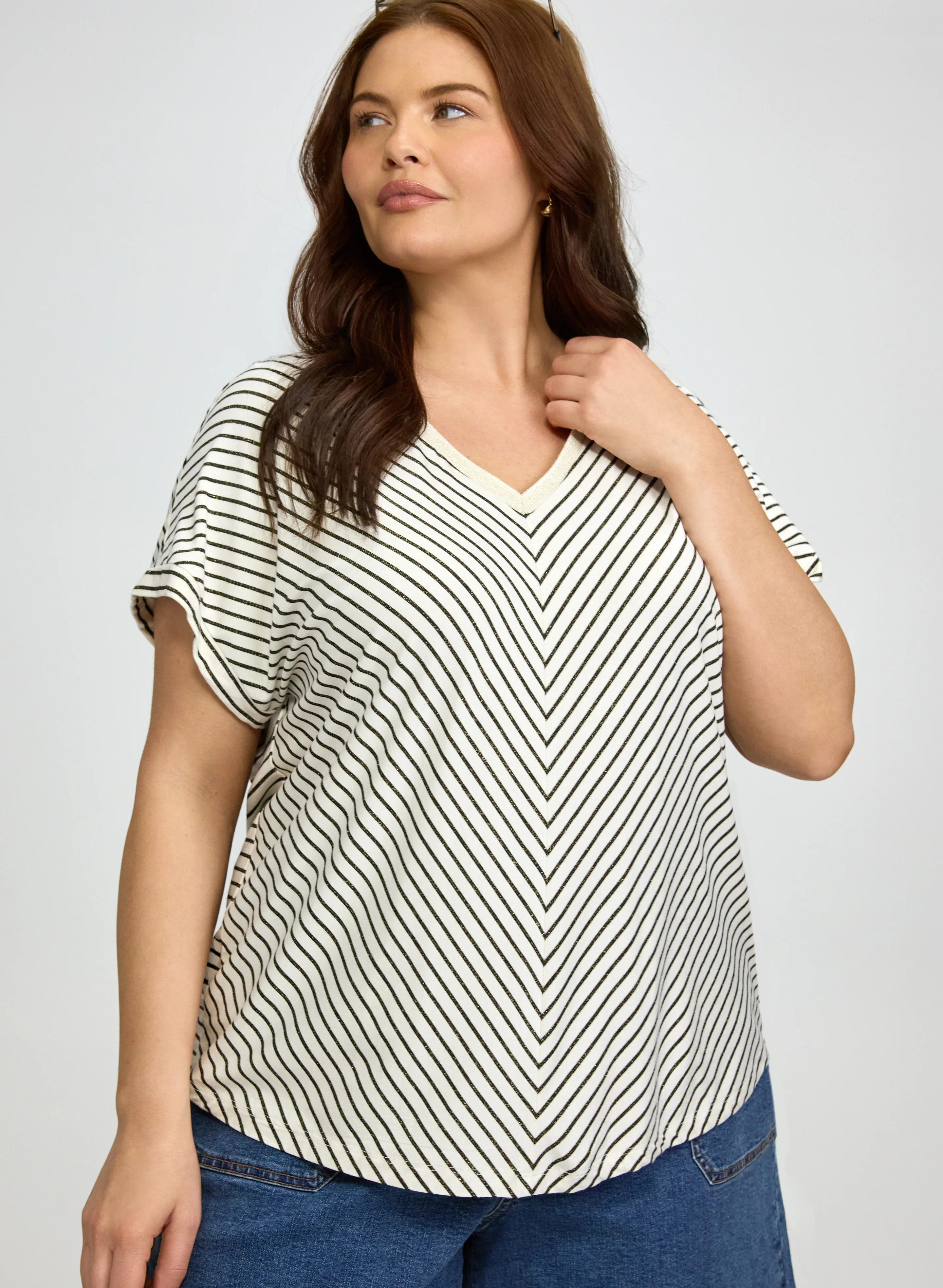 Stripe Print T-Shirt - Image 2