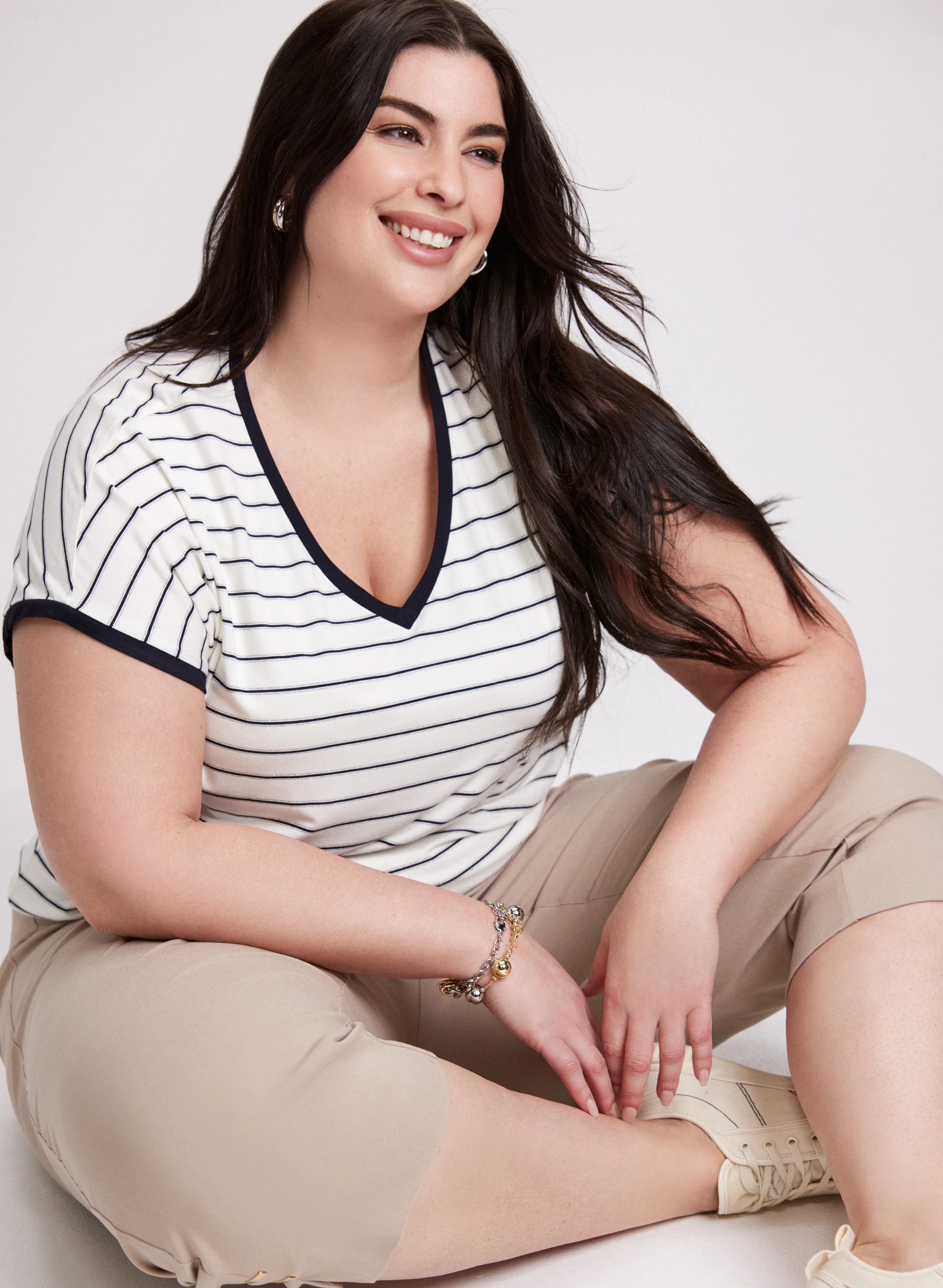 Stripe Print T-Shirt - Image 2