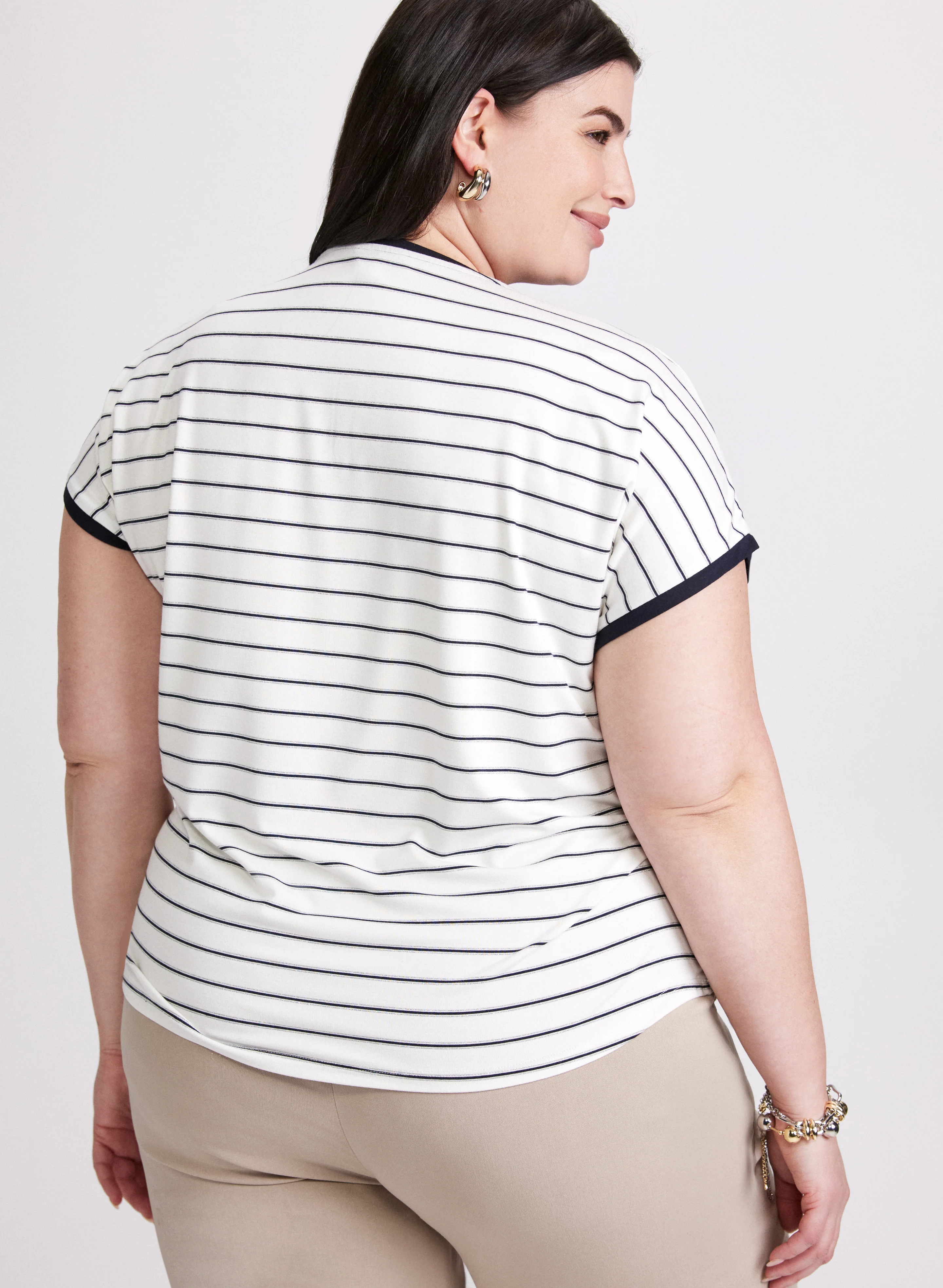 Stripe Print T-Shirt - Image 4