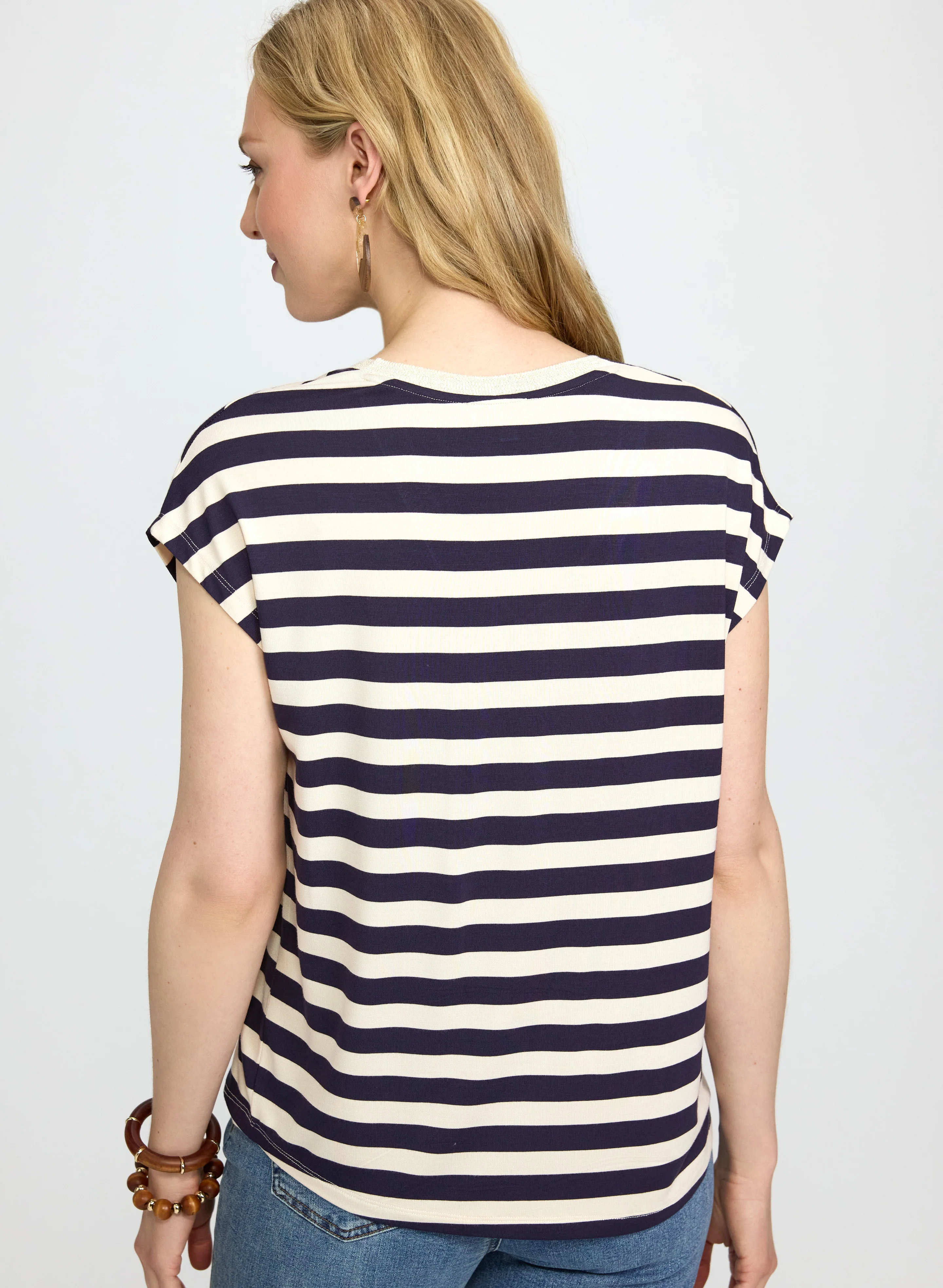 Stripe Print T-Shirt - Image 2