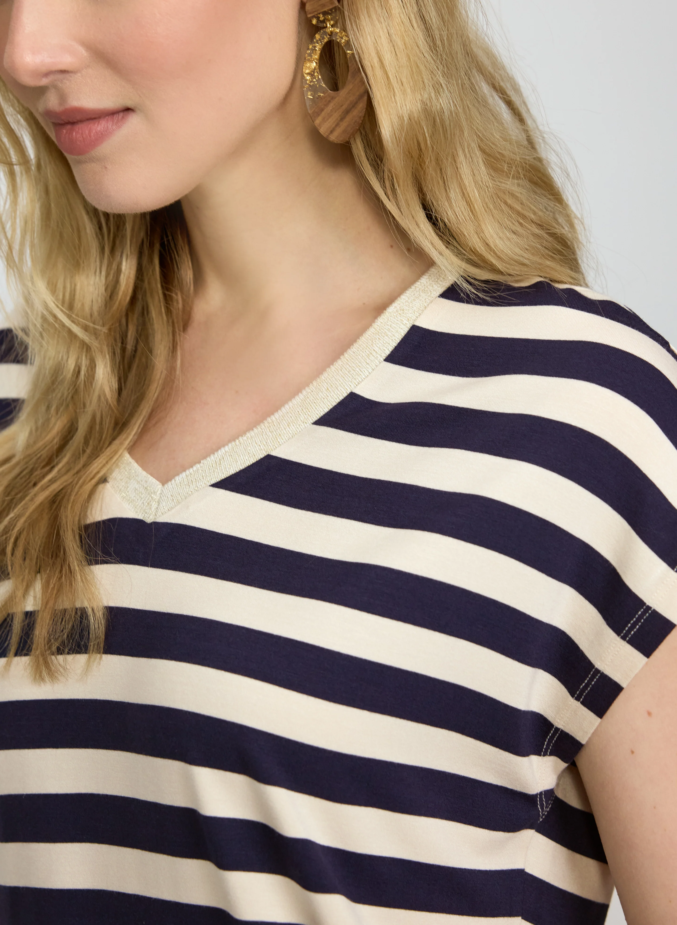 Stripe Print T-Shirt - Image 4