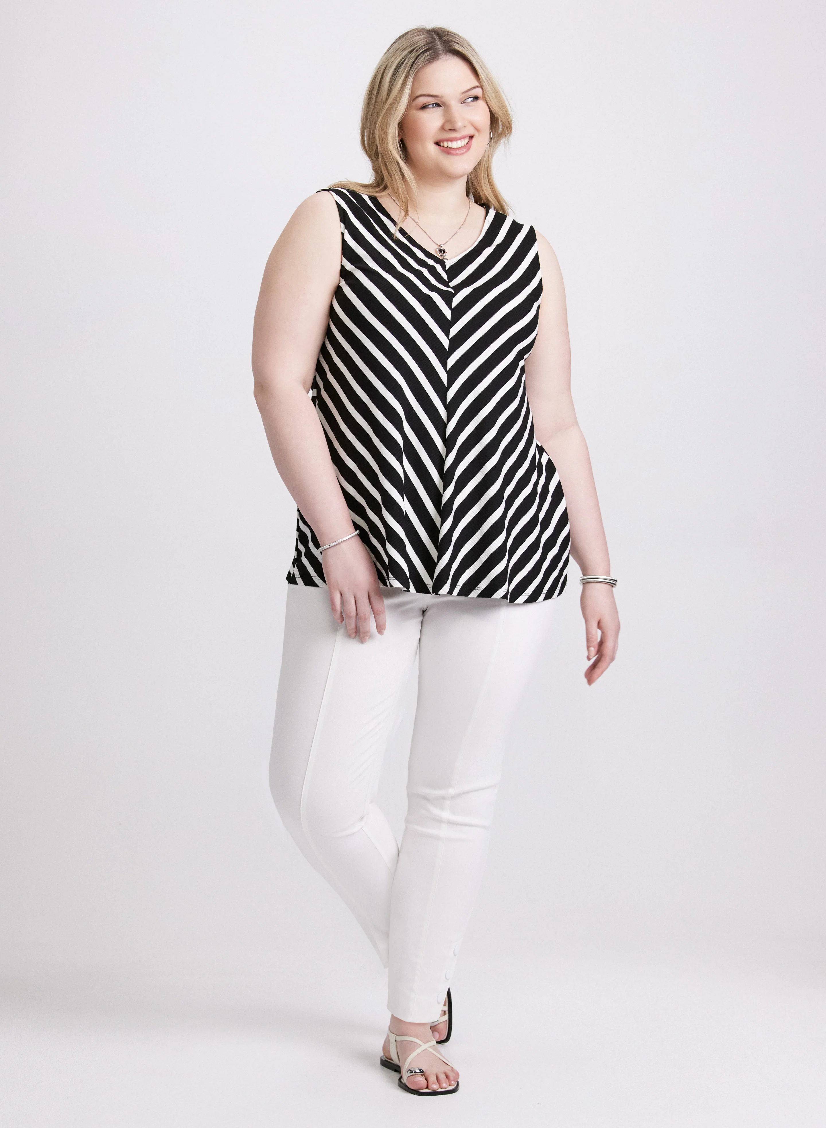 Stripe Print Top - Image 3