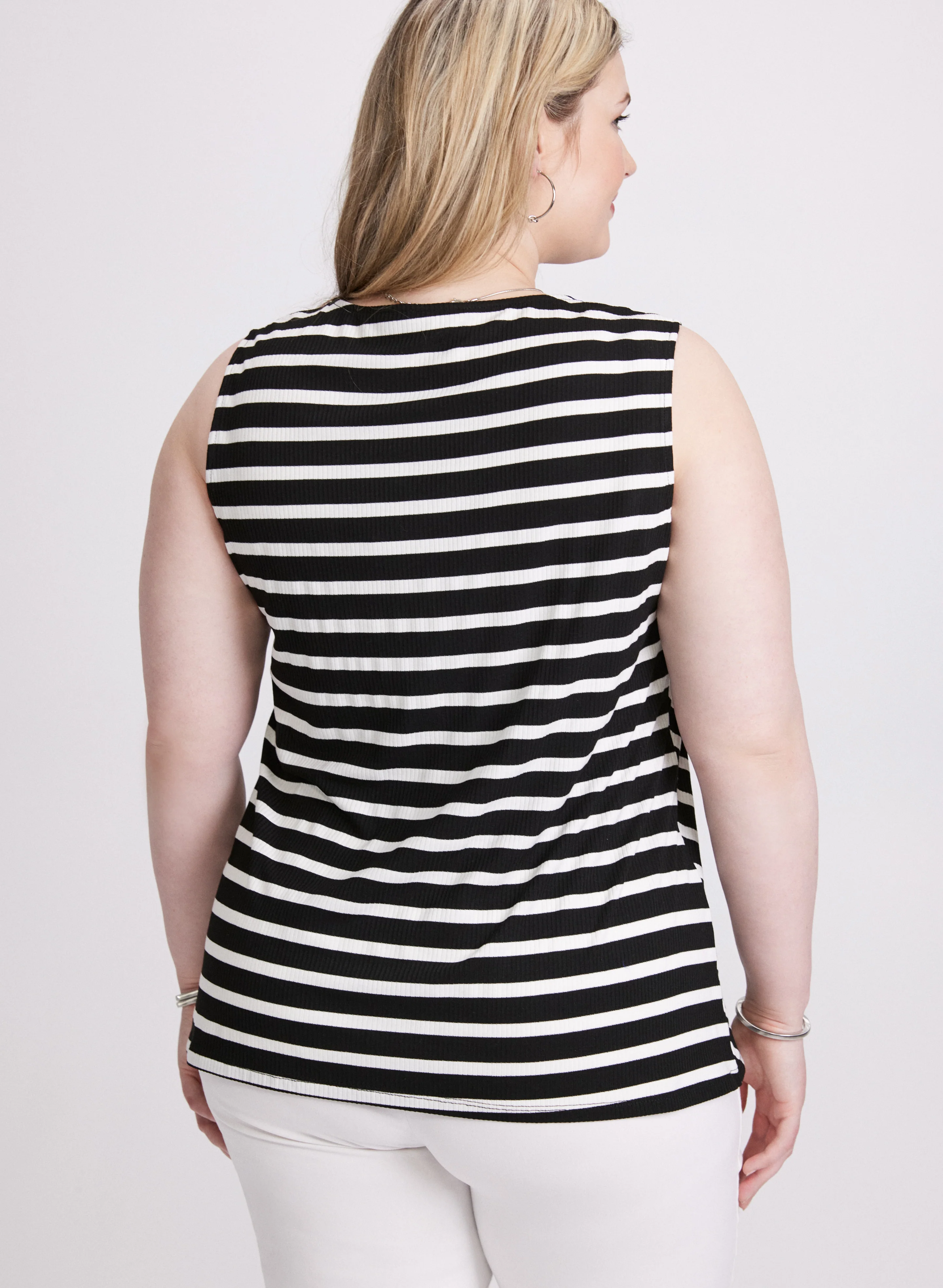 Stripe Print Top - Image 4