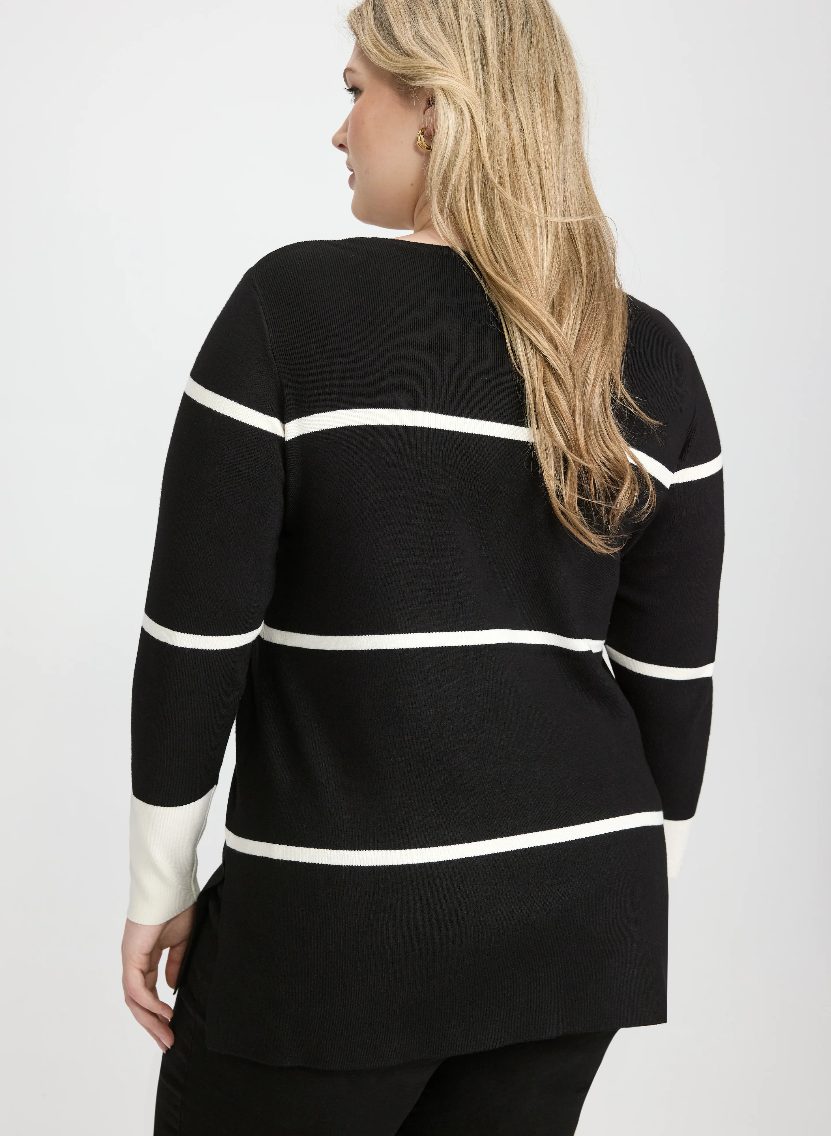 Stripe Rib Knit Sweater - Image 4