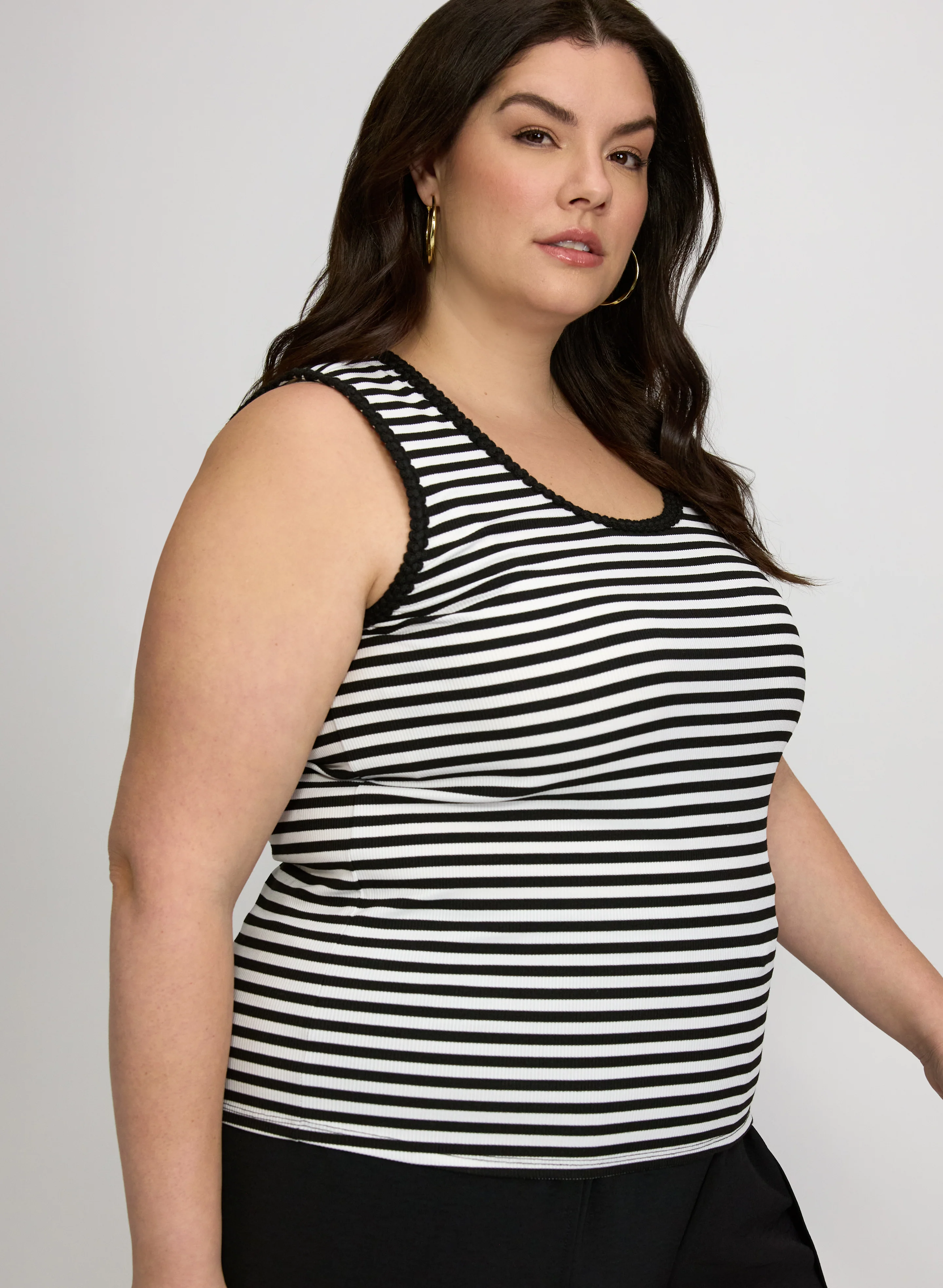 Stripe Scoop Neck Tank Top - Image 2