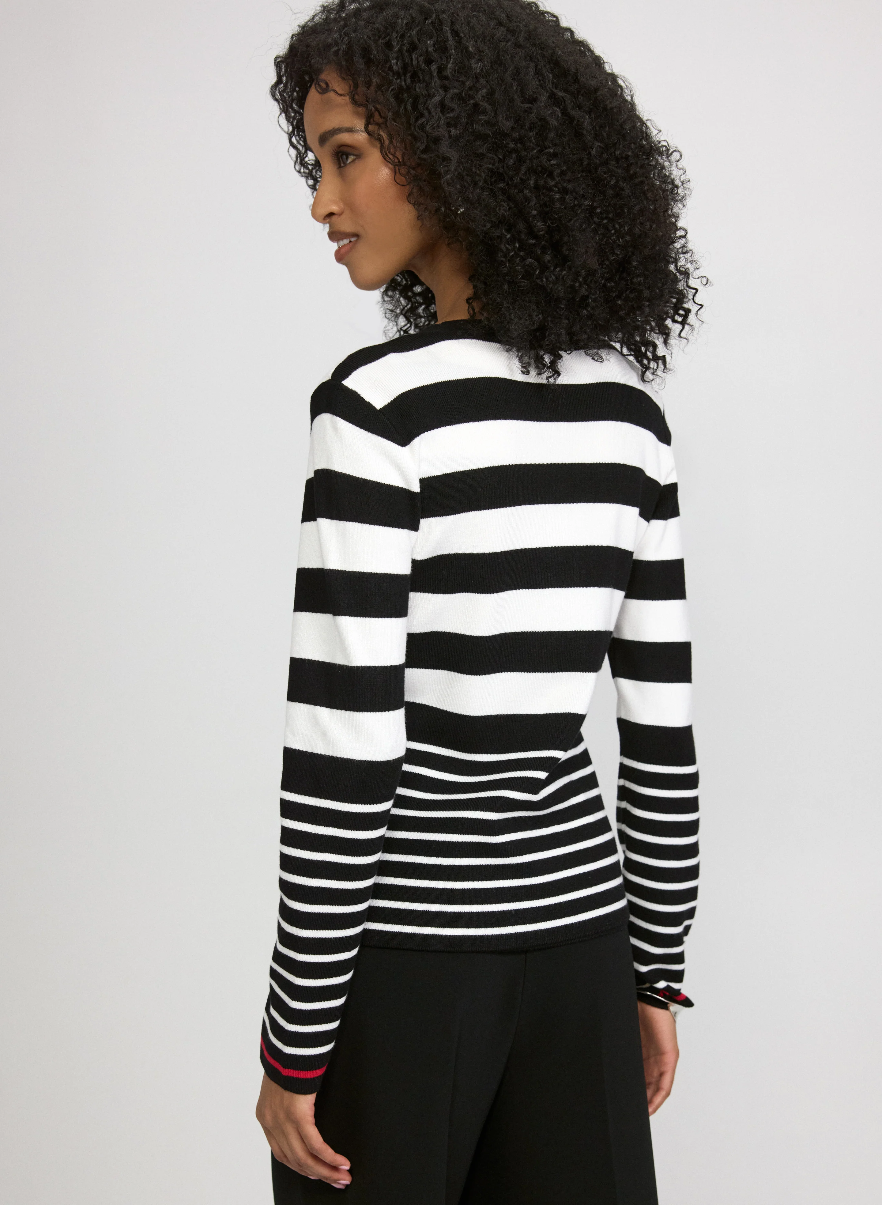 Stripe Zip Cardigan - Image 5