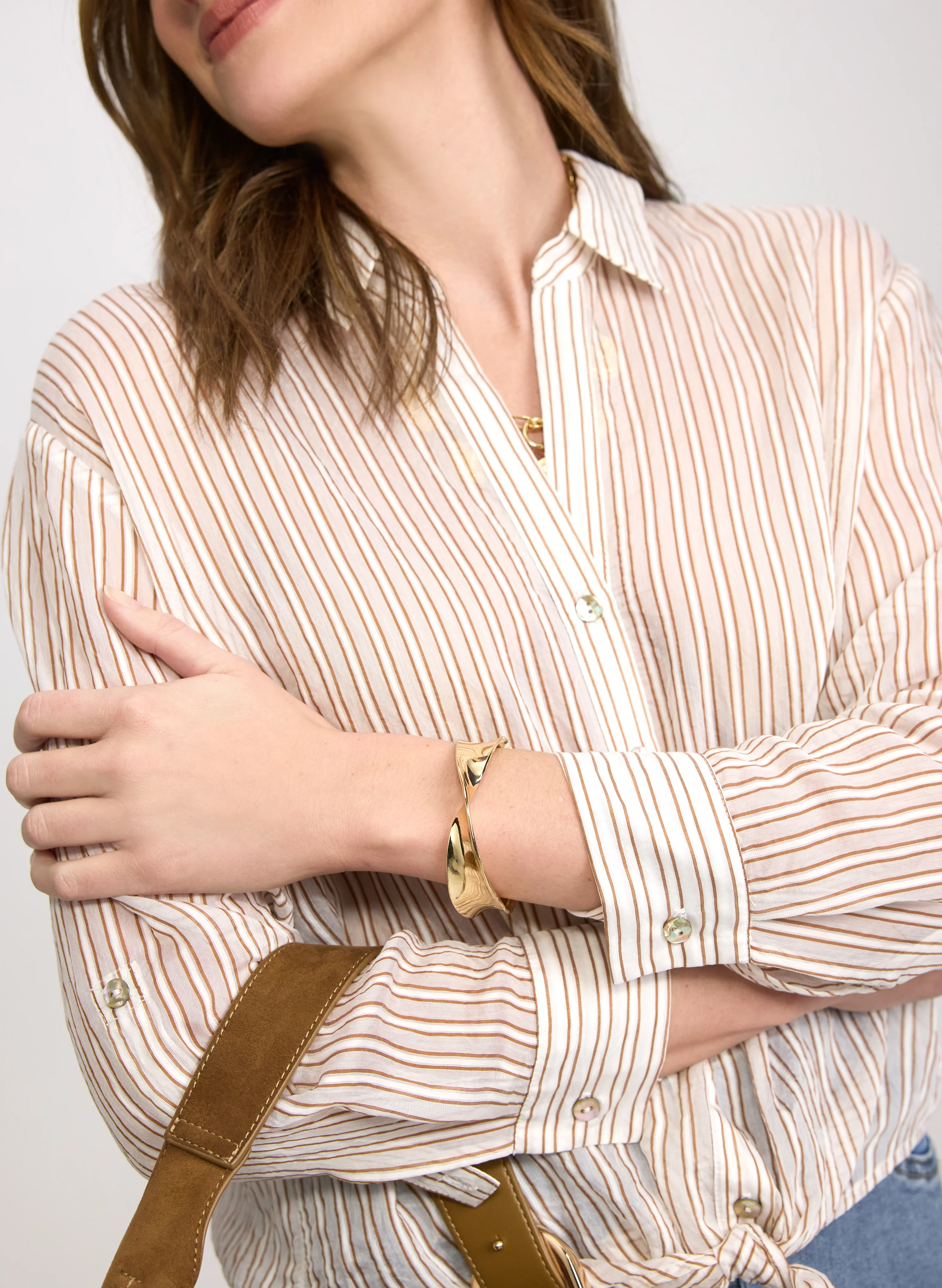 Striped Button-Down Blouse - Image 5