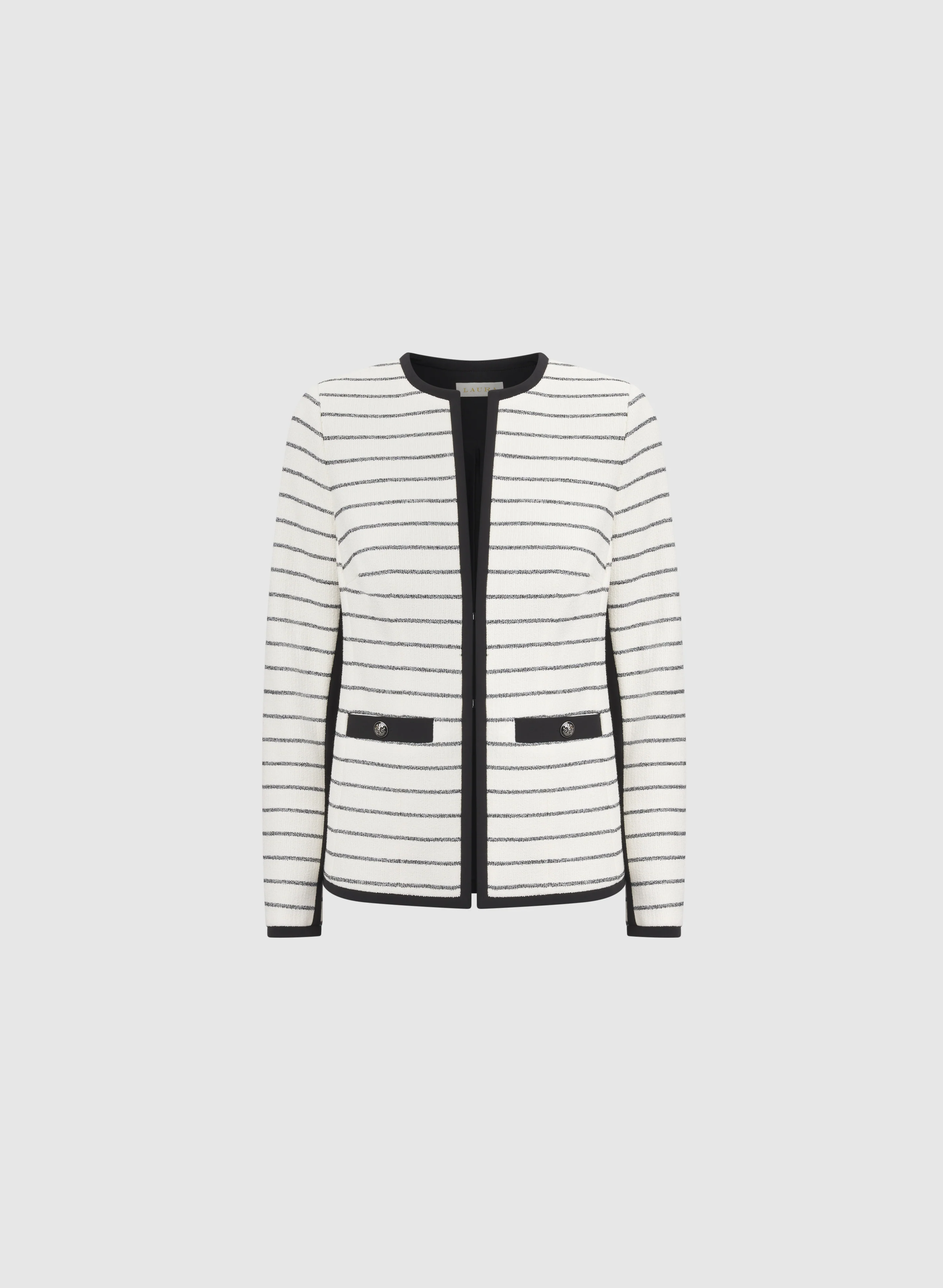 Striped Contrast Trim Jacket - Image 6