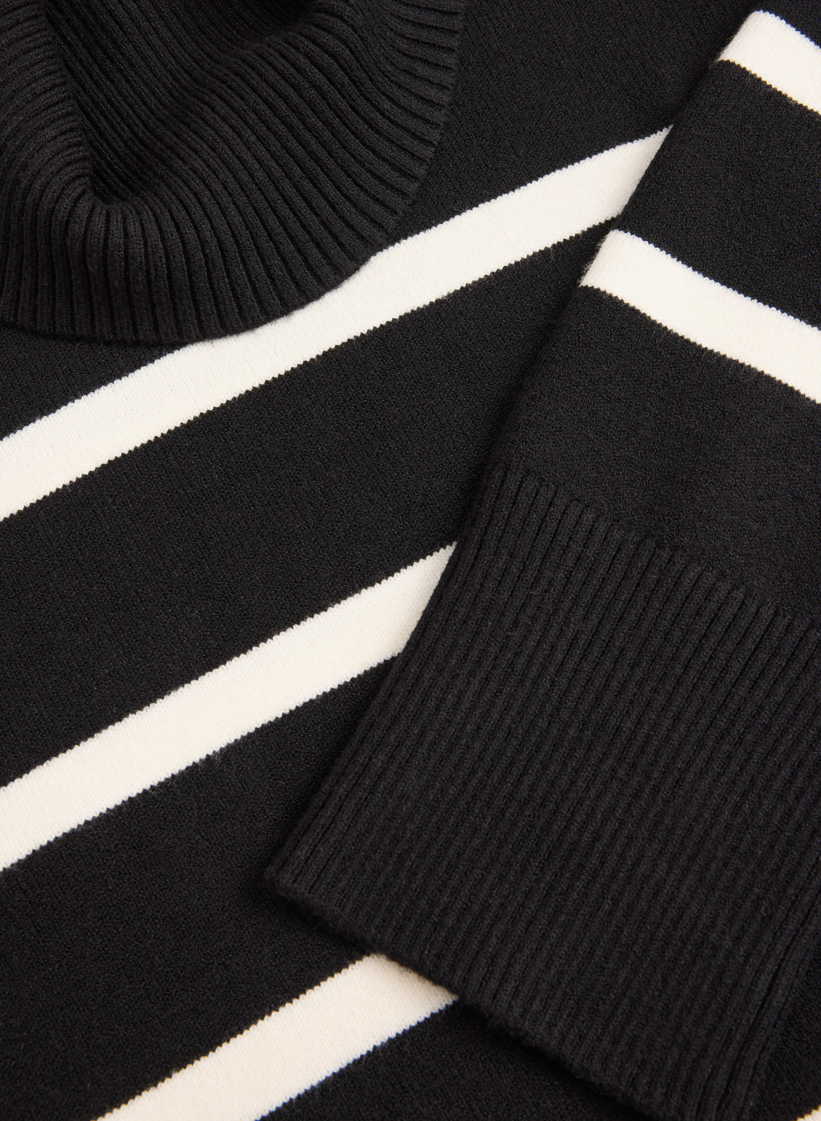 Striped Cowl Neck Tunic Sweater - Image 7