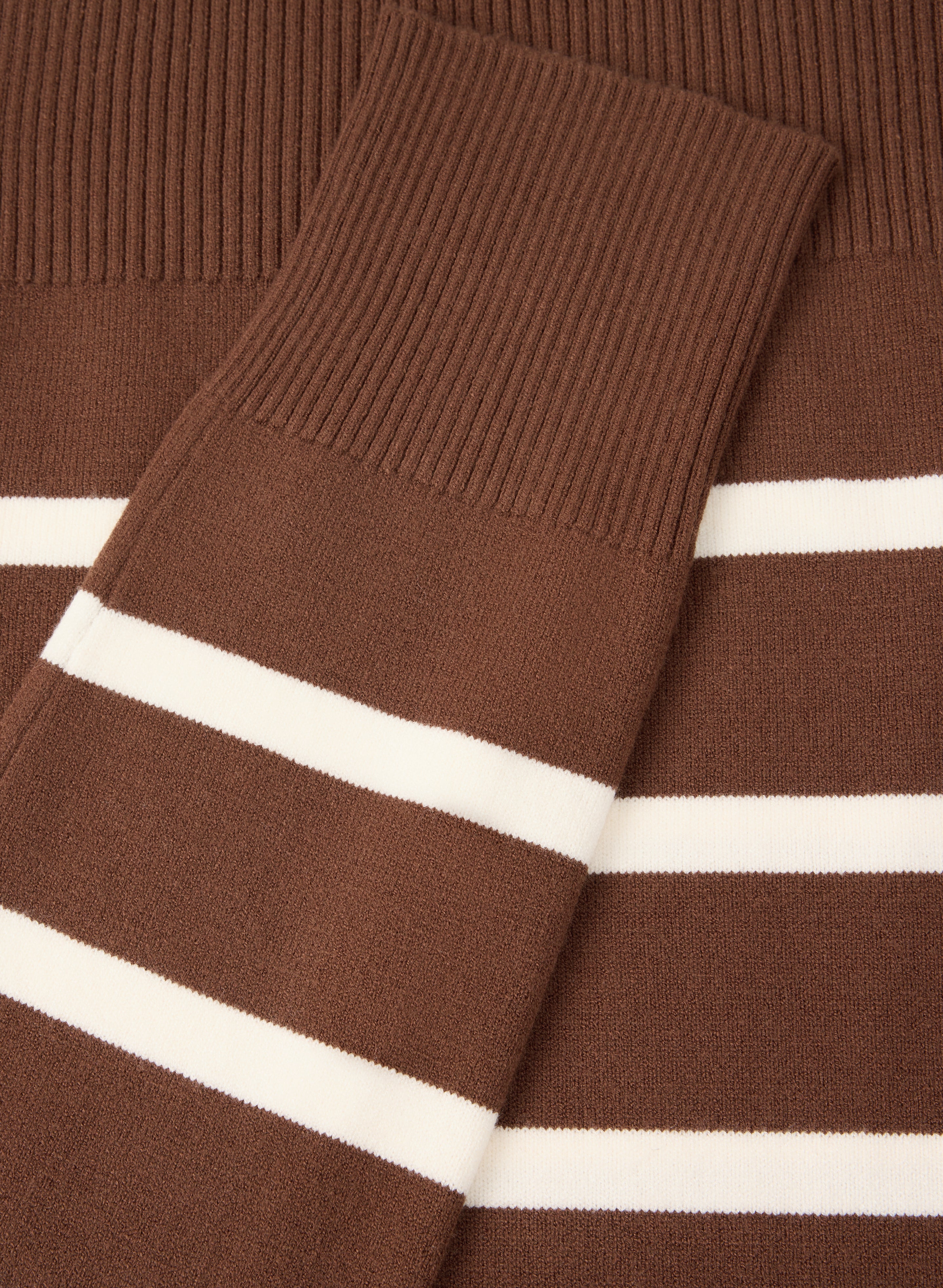 Striped Cowl Neck Tunic Sweater - Image 7